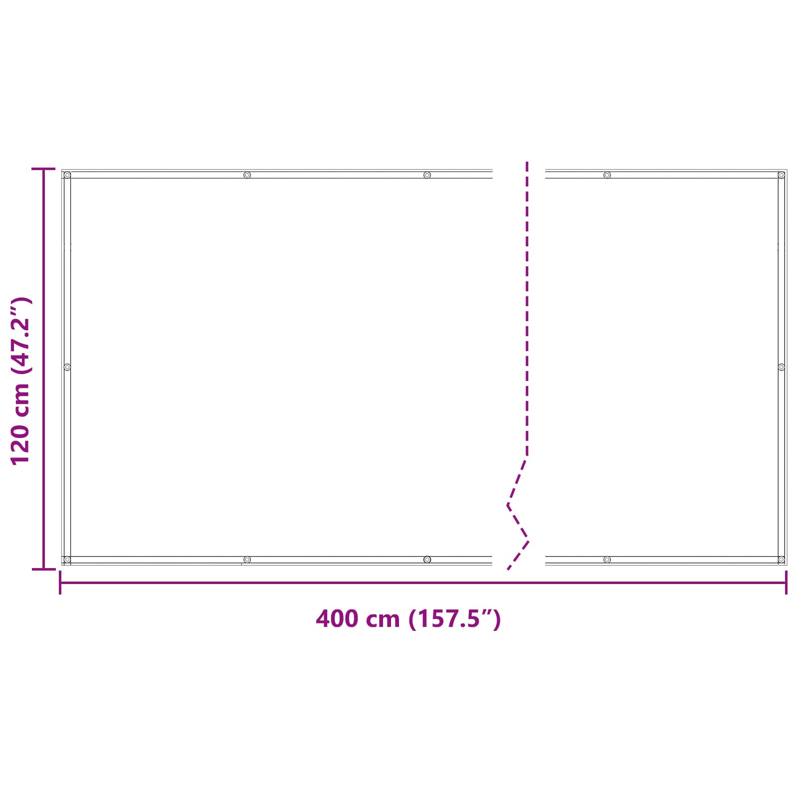 Schermo da balcone 120 x 400 cm Tessuto Oxford Rettangolare