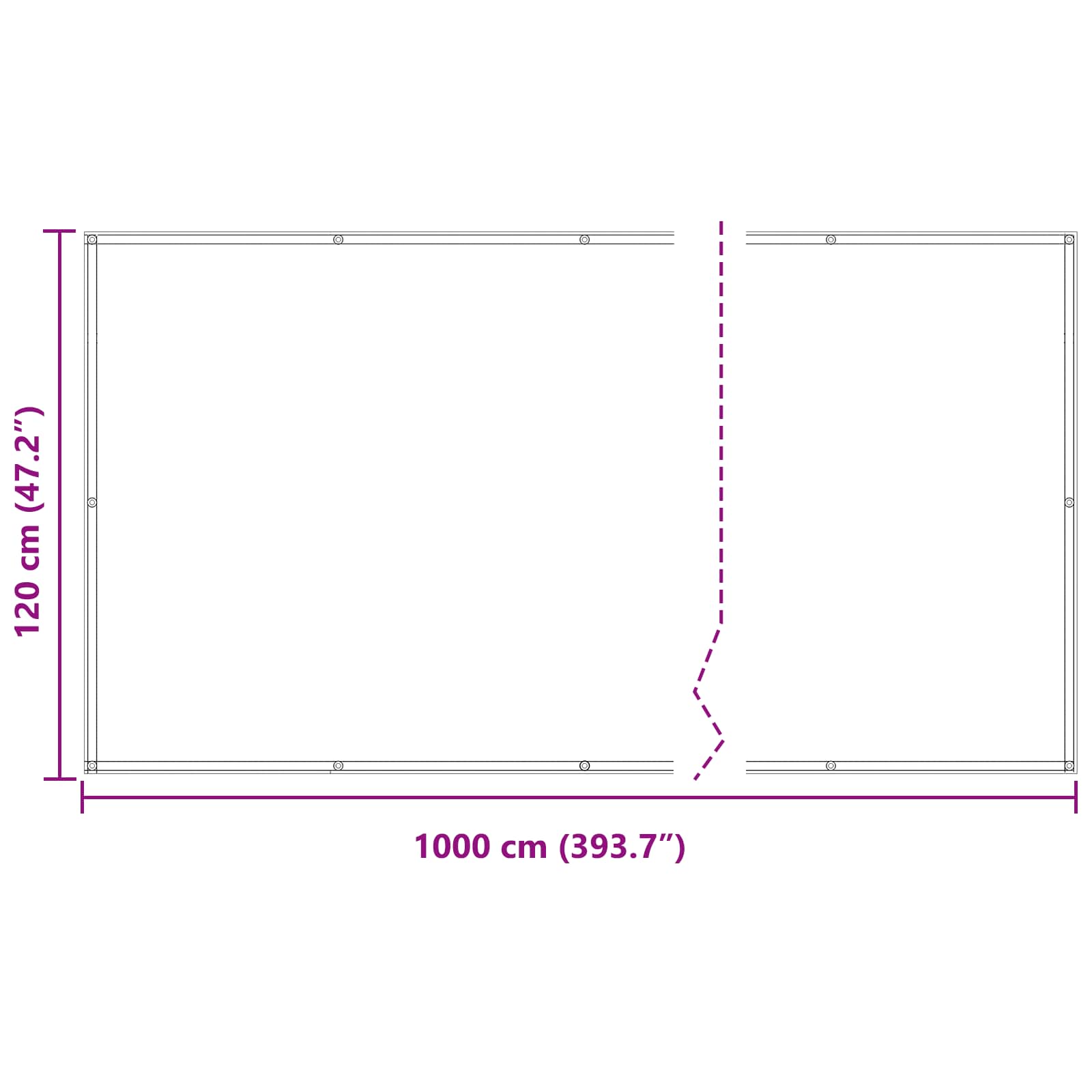 Schermo da balcone 120 x 1000 cm Tessuto Oxford Rettangolare