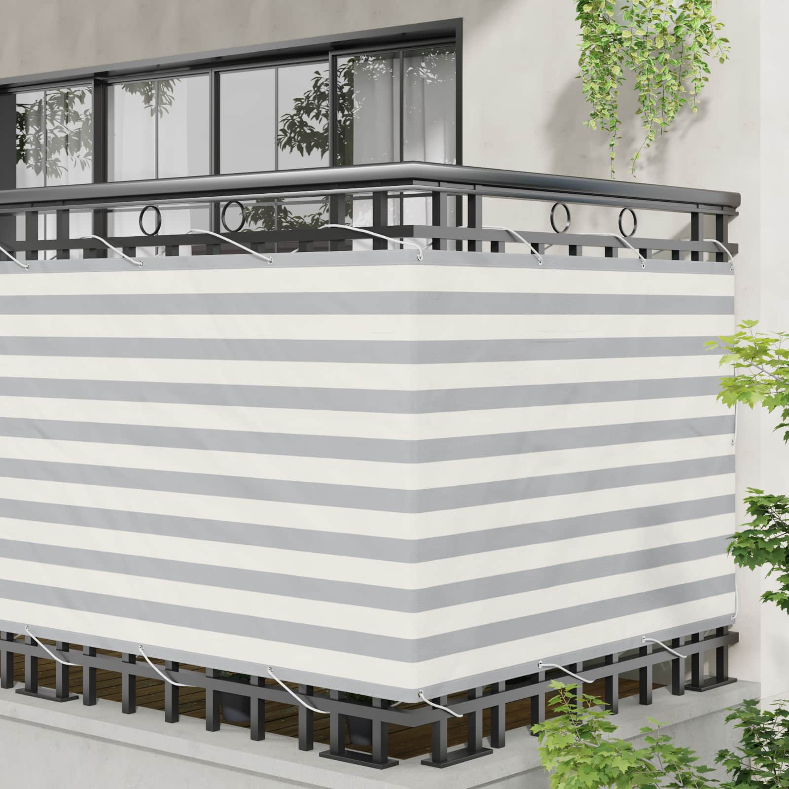 Schermo da balcone 110 x 1000 cm Tessuto Oxford Rettangolare
