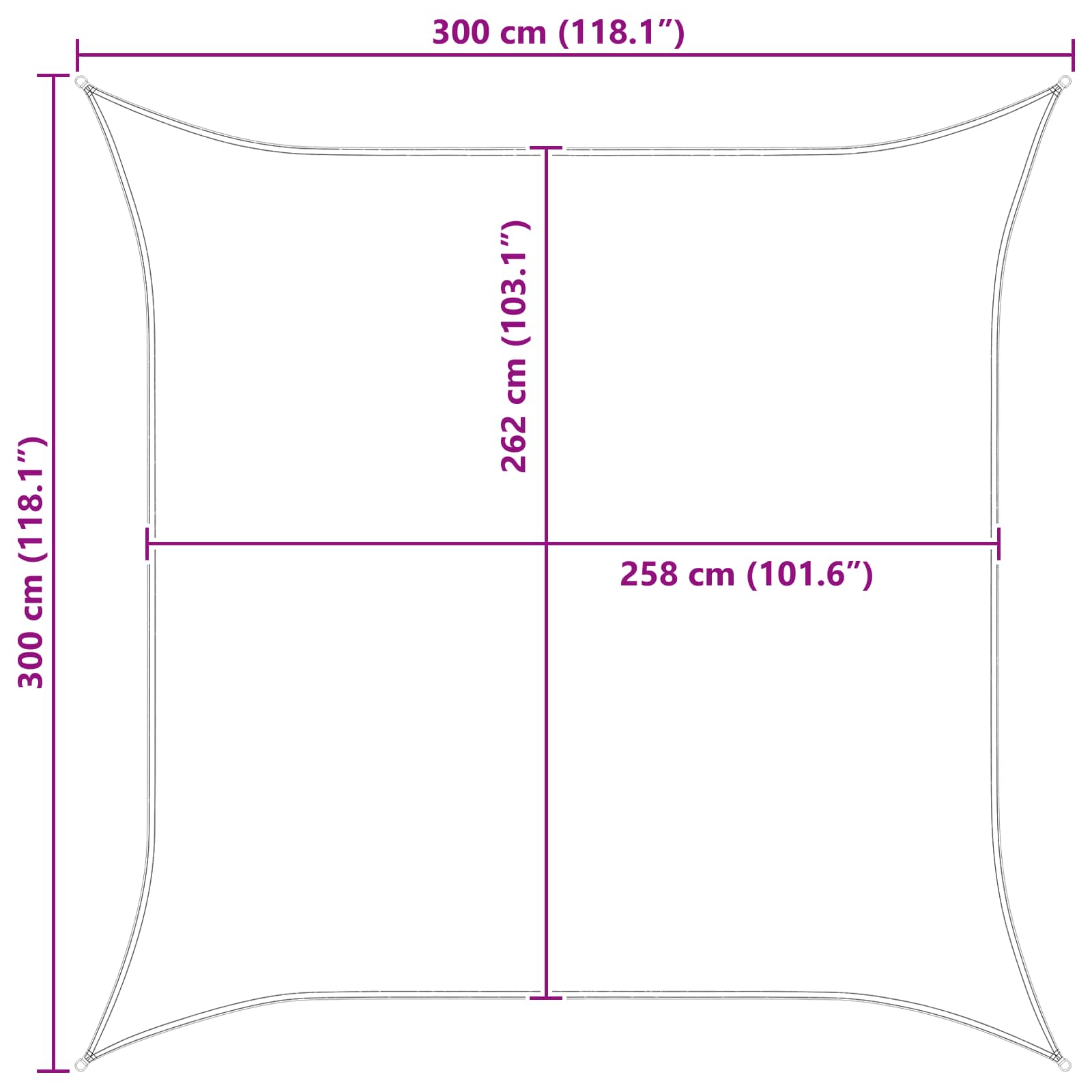Vela da ombra solare 3 x 3 m 100% Poliestere Oxford Quadrato