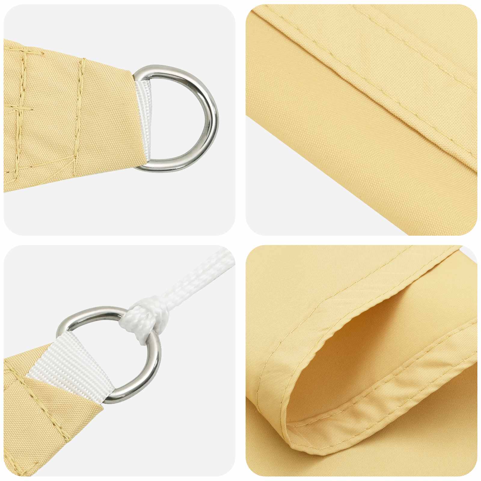 Vela da ombra solare Sabbia 6 x 2 m 100% Poliestere Oxford