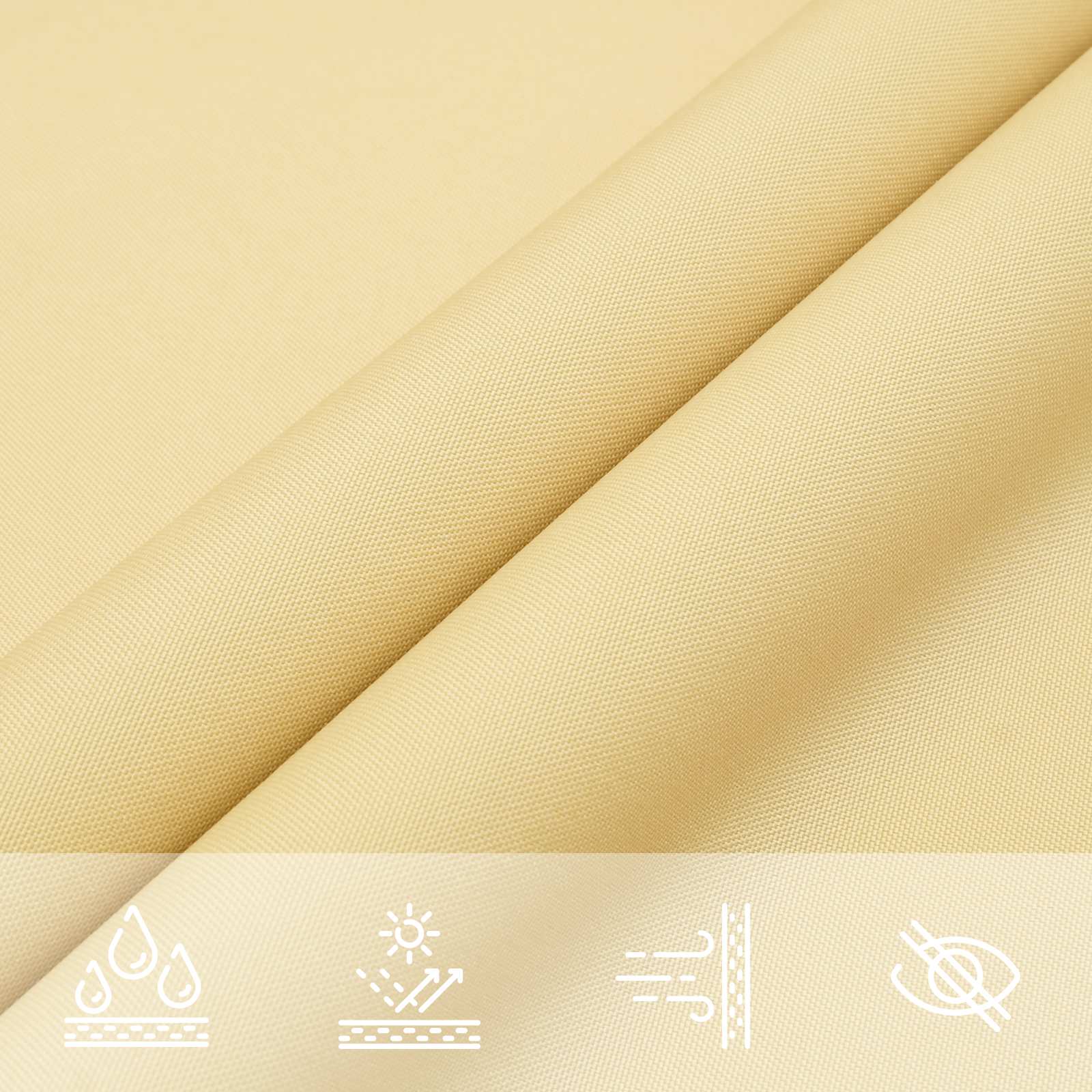 Vela da ombra solare Sabbia 6 x 2 m 100% Poliestere Oxford