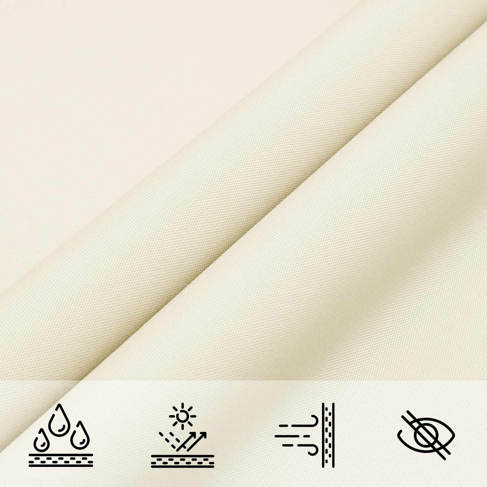 Vela da ombra solare Crema 6 x 2,5 m 100% Poliestere Oxford