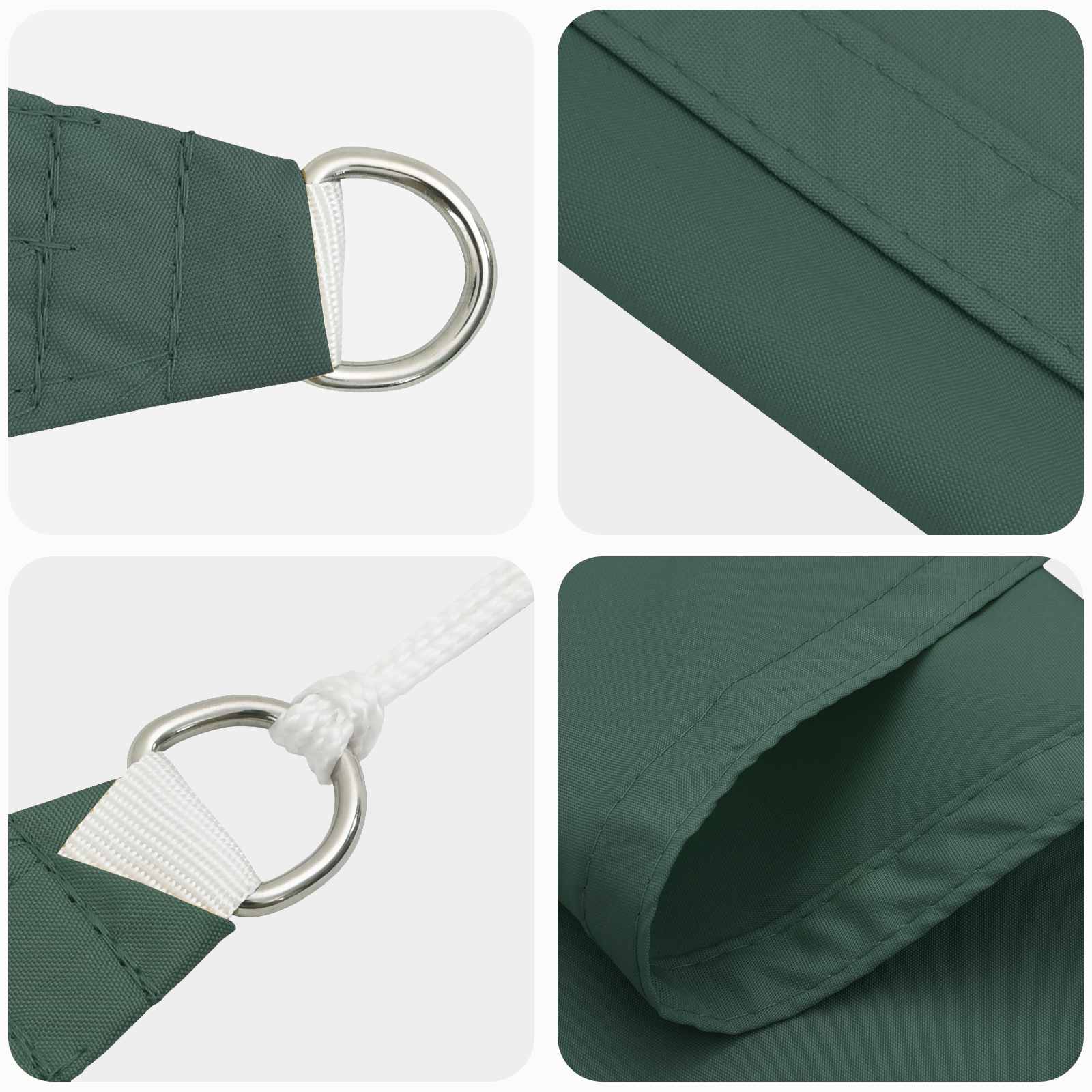 Vela da ombra solare Verde Scuro 2 x 6 m 100% Poliestere Oxford