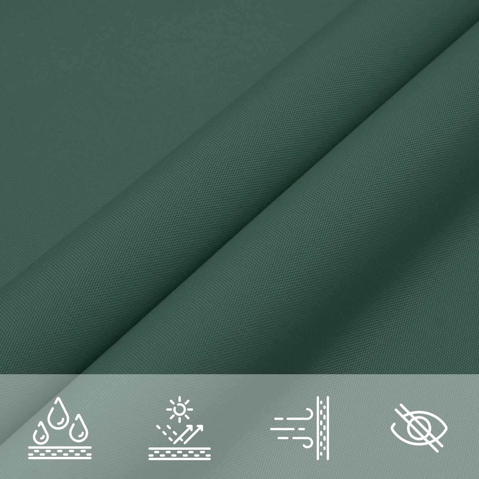 Vela da ombra solare Verde Scuro 2 x 6 m 100% Poliestere Oxford