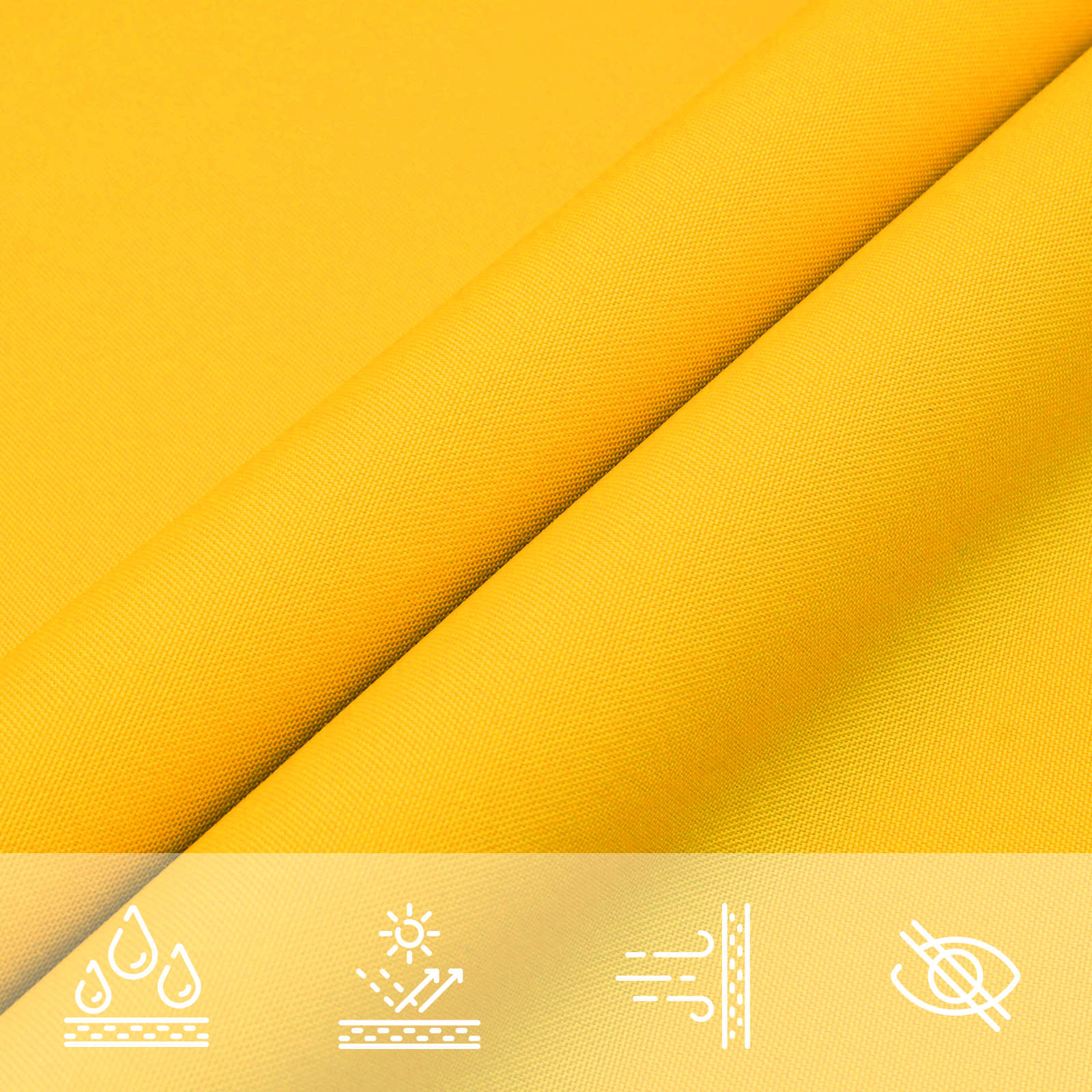 Vela da ombra solare Giallo 2,5 x 6 m 100% Poliestere Oxford