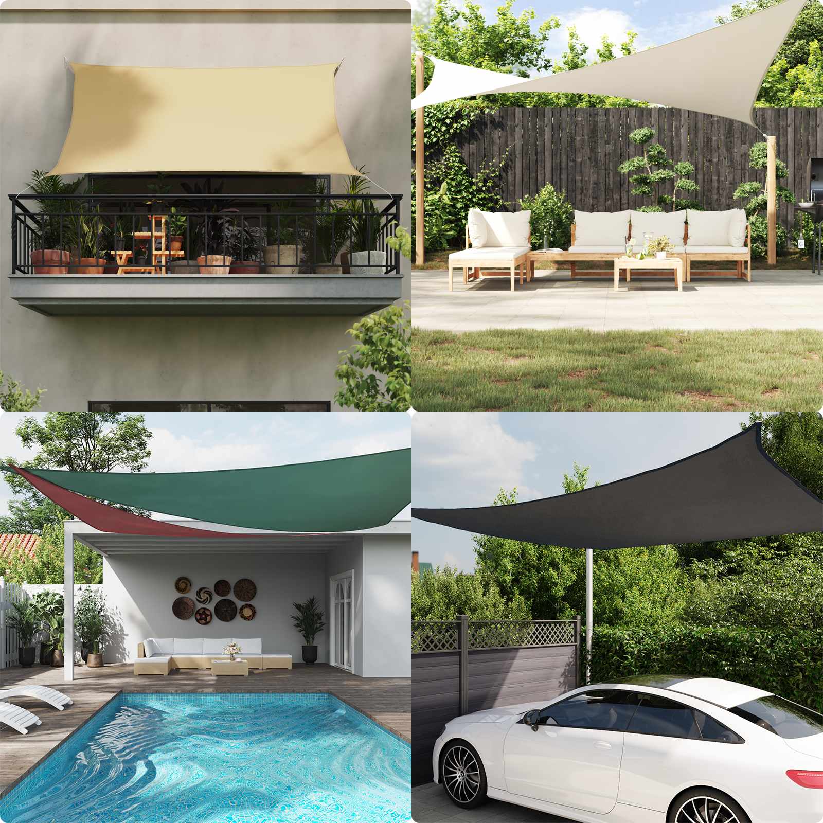 Vela da ombra solare Marrone 6 x 2 m 100% Poliestere Oxford