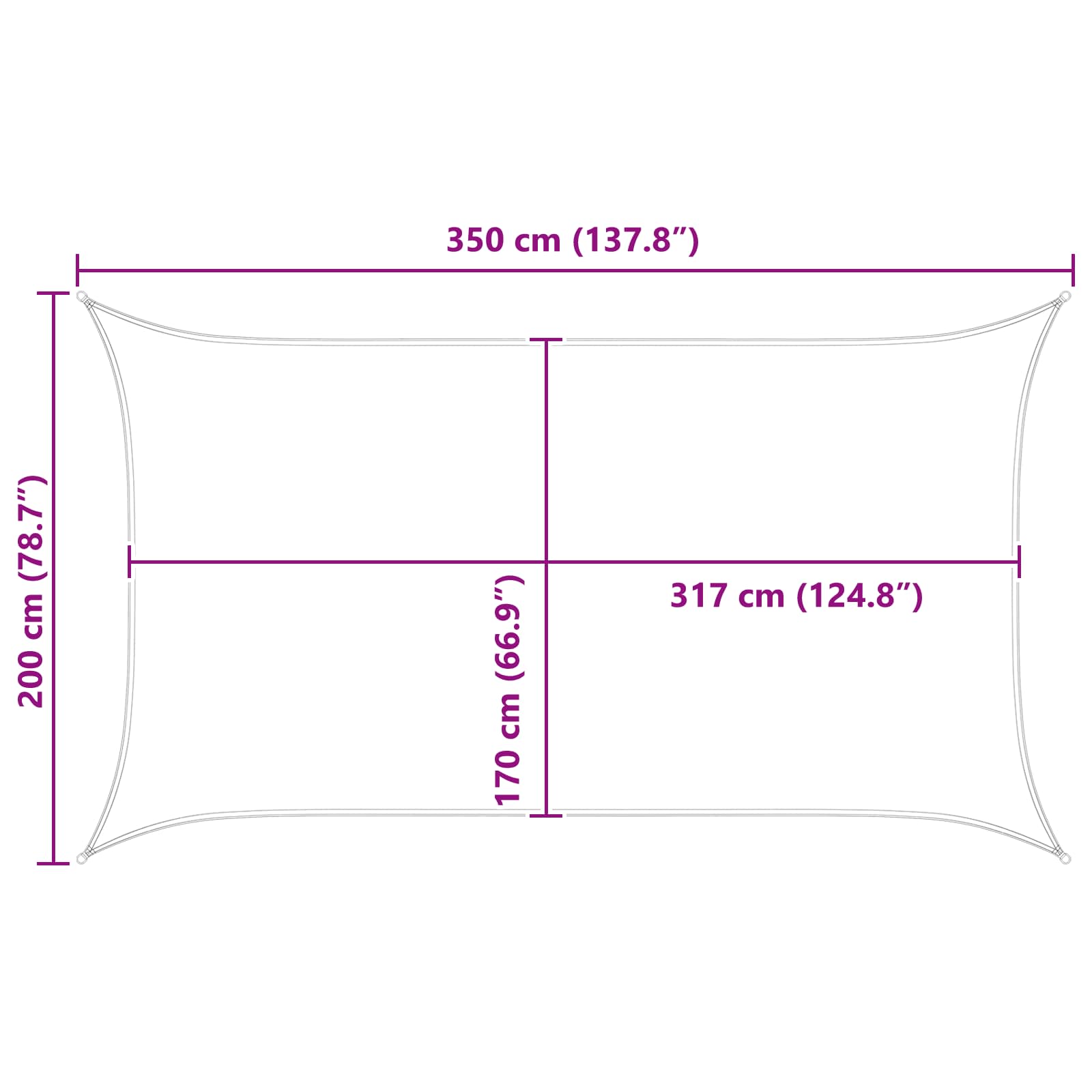 Vela da ombra solare Arancione e Marrone 3,5 x 2 m