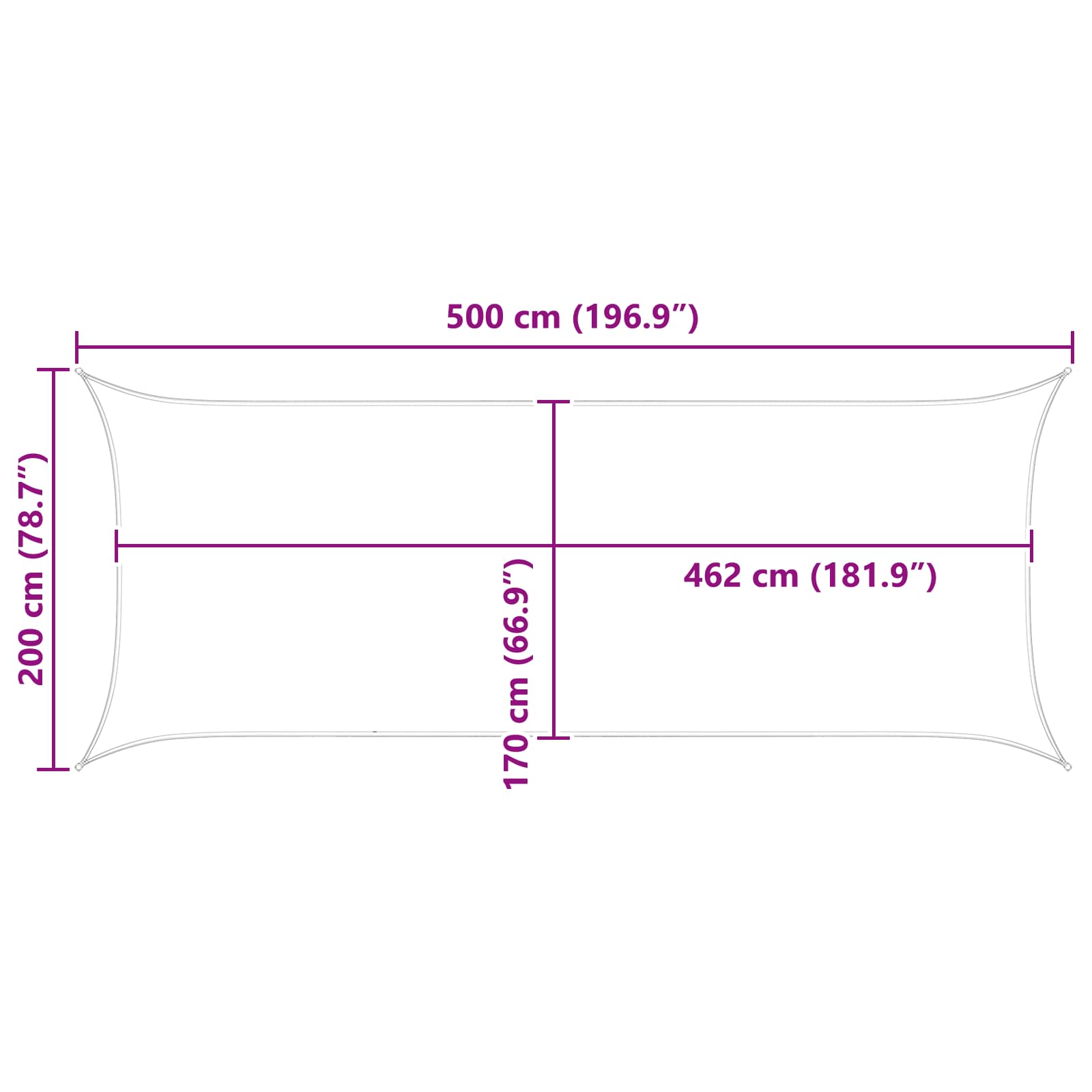 Vela da ombra solare Arancione e Marrone 5 x 2 m