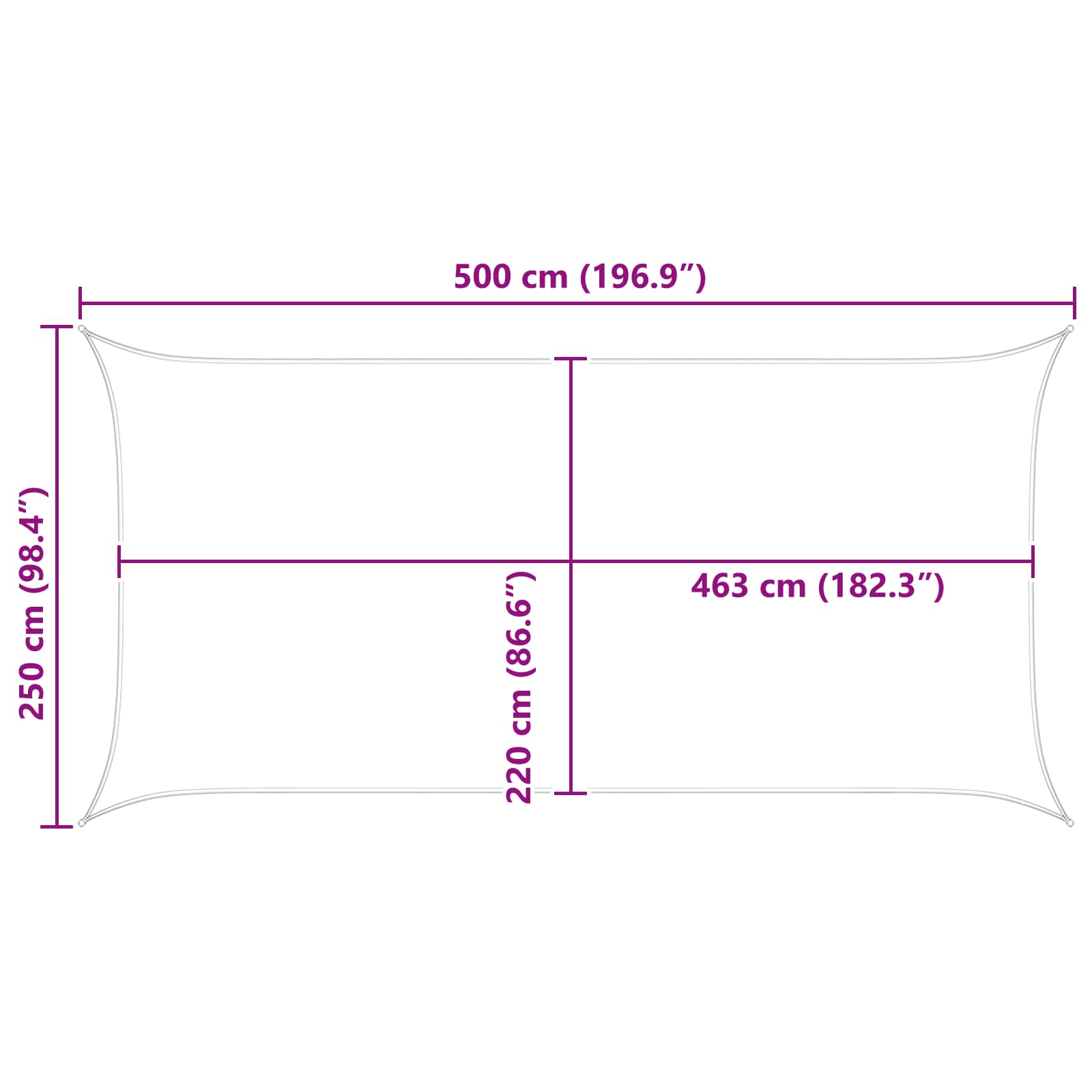 Vela da ombra solare Arancione e Marrone 5 x 2,5 m