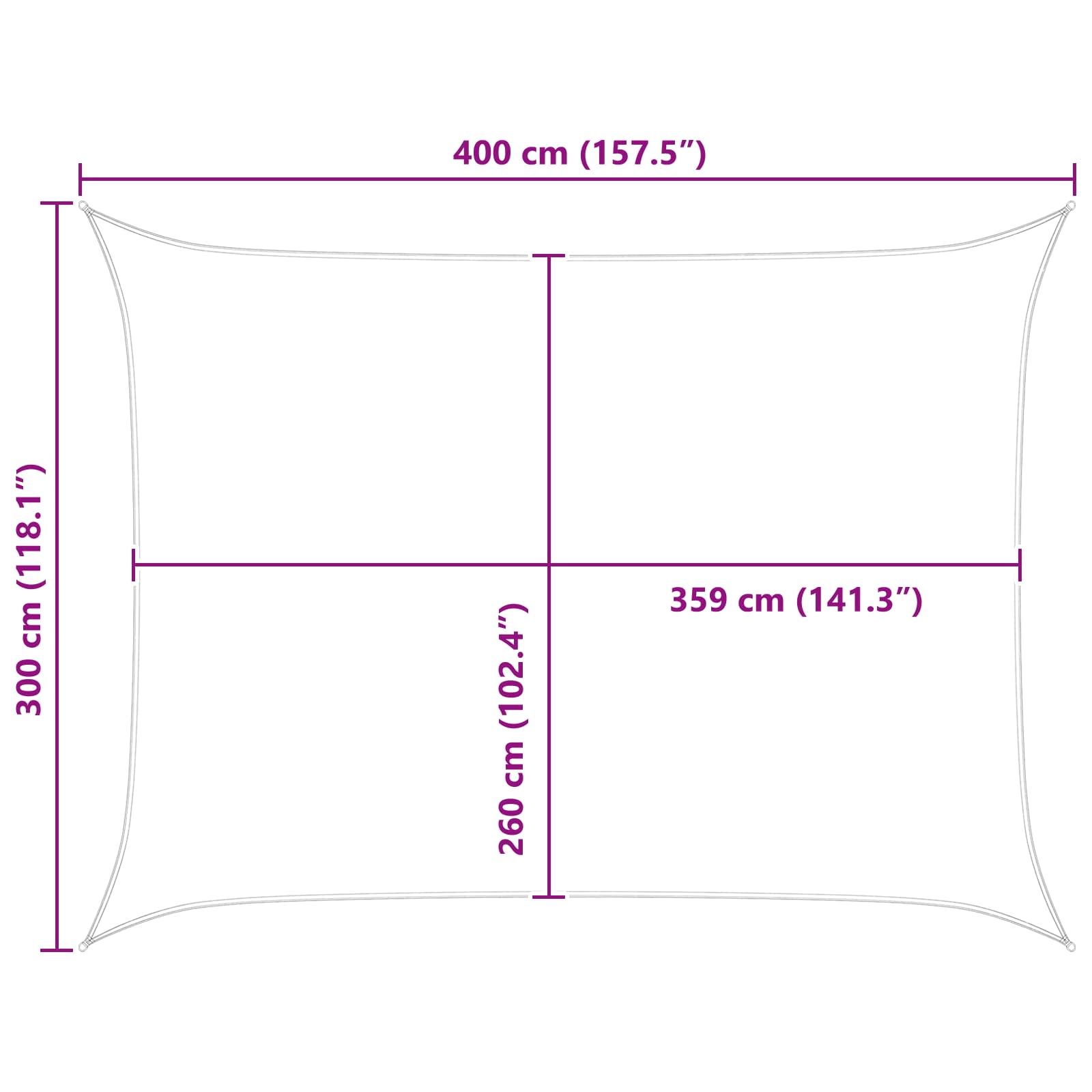 Vela da ombra solare Arancione e Marrone 4 × 3 m