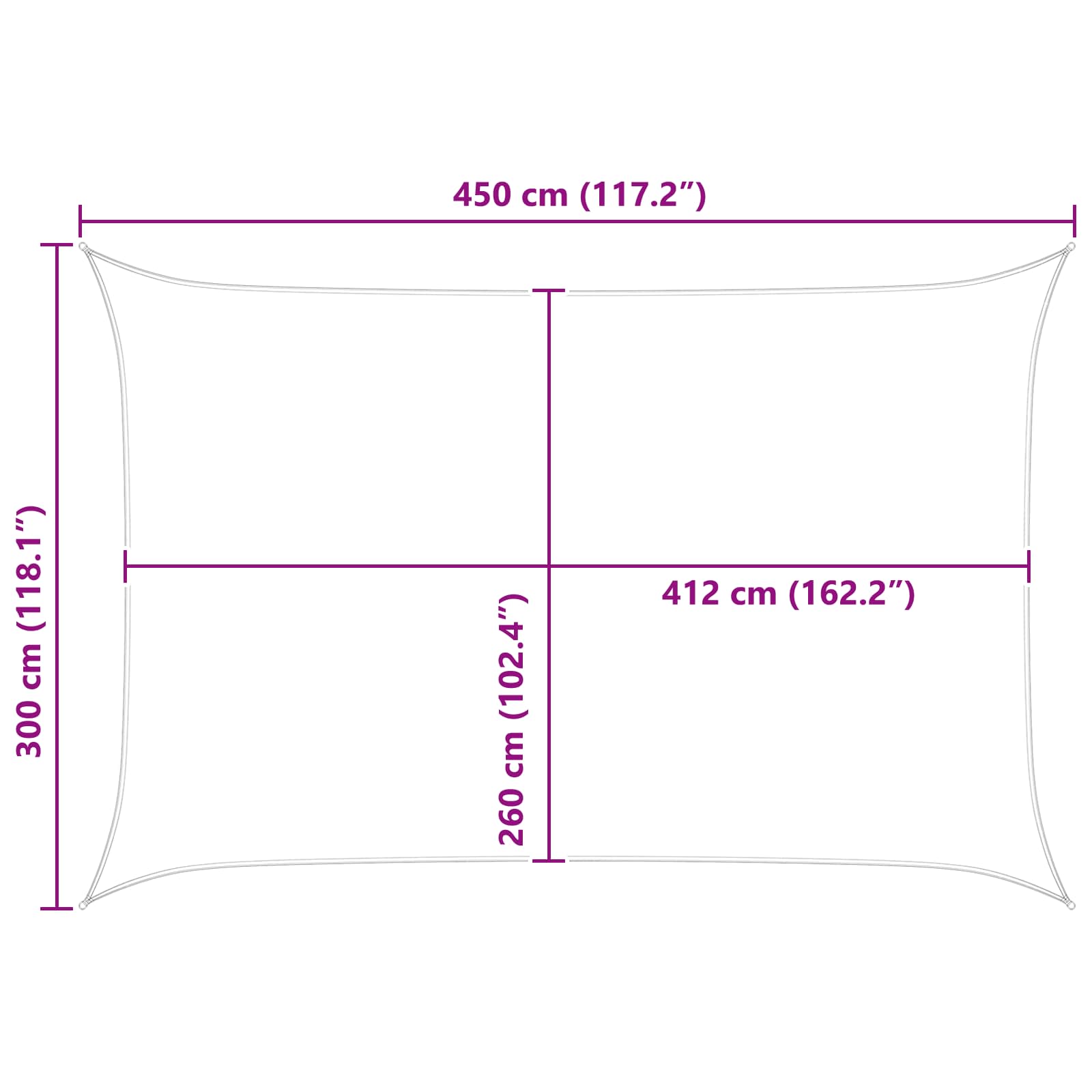 Vela da ombra solare Arancione e Marrone 4,5 × 3 m