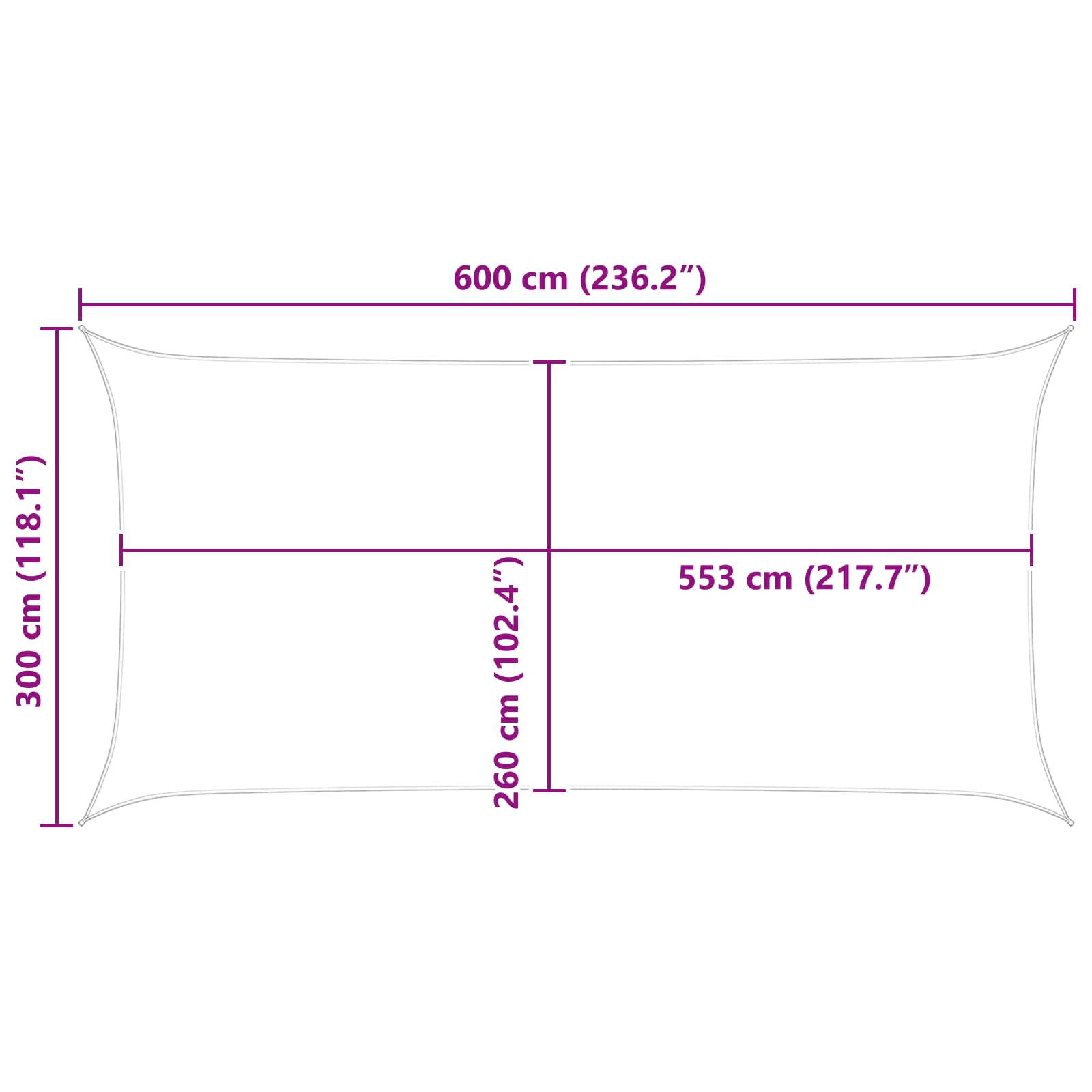 Vela da ombra solare Arancione e Marrone 6 x 3 m