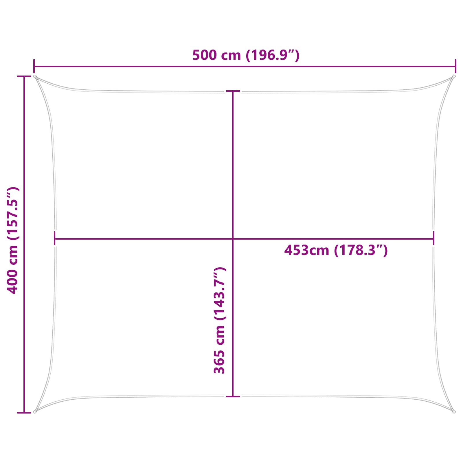 Vela da ombra solare Arancione e Marrone 5 x 4 m