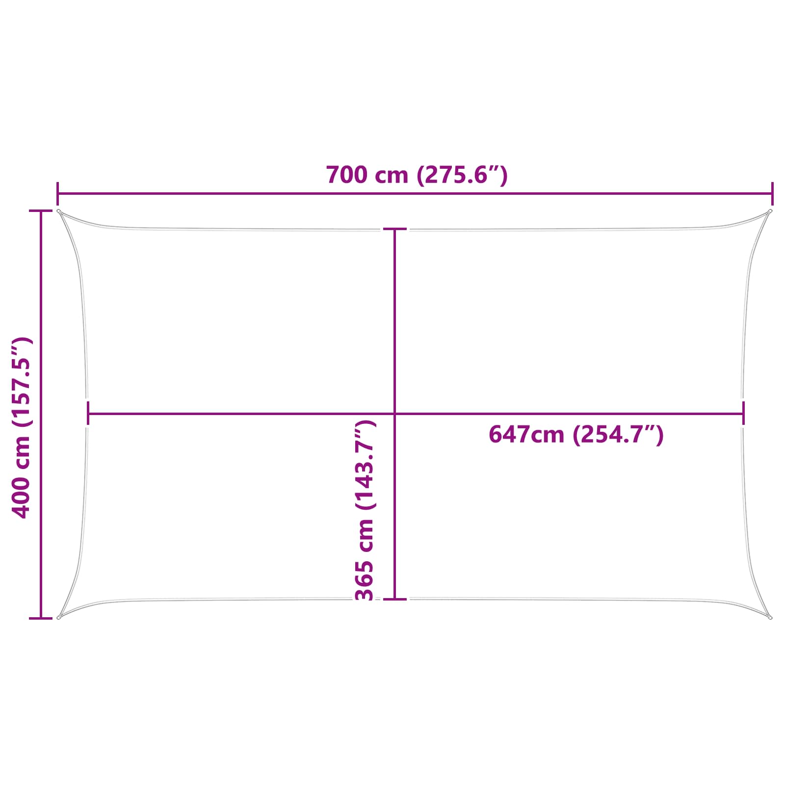 Vela da ombra solare Arancione e Marrone 7 x 4 m