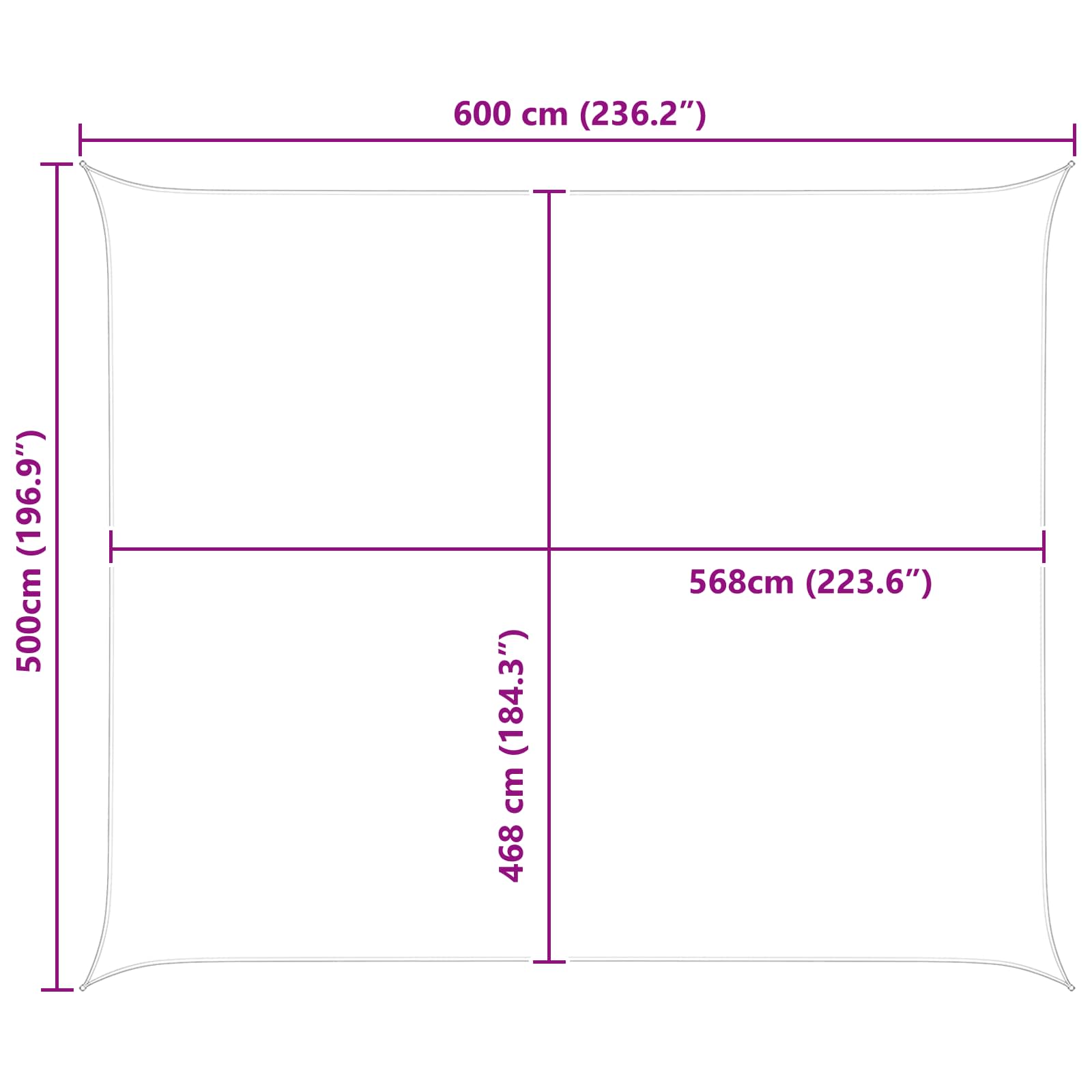 Vela da ombra solare Arancione e Marrone 6 x 5 m