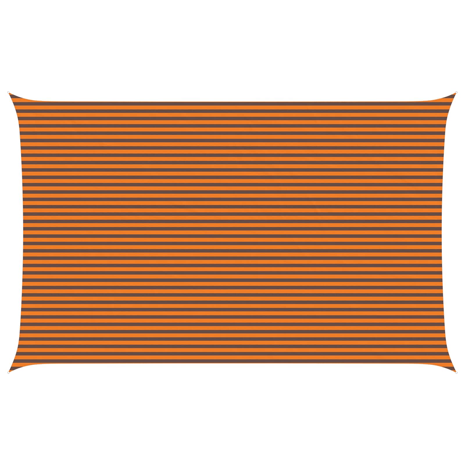Vela da ombra solare Arancione e Marrone 8 x 5 m