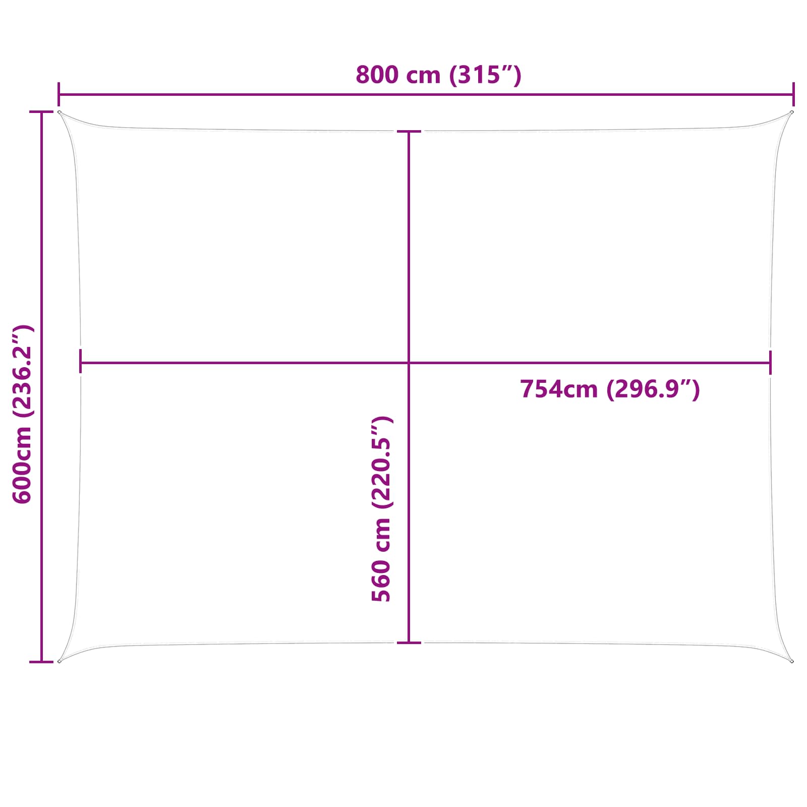 Vela da ombra solare Arancione e Marrone 8 x 6 m