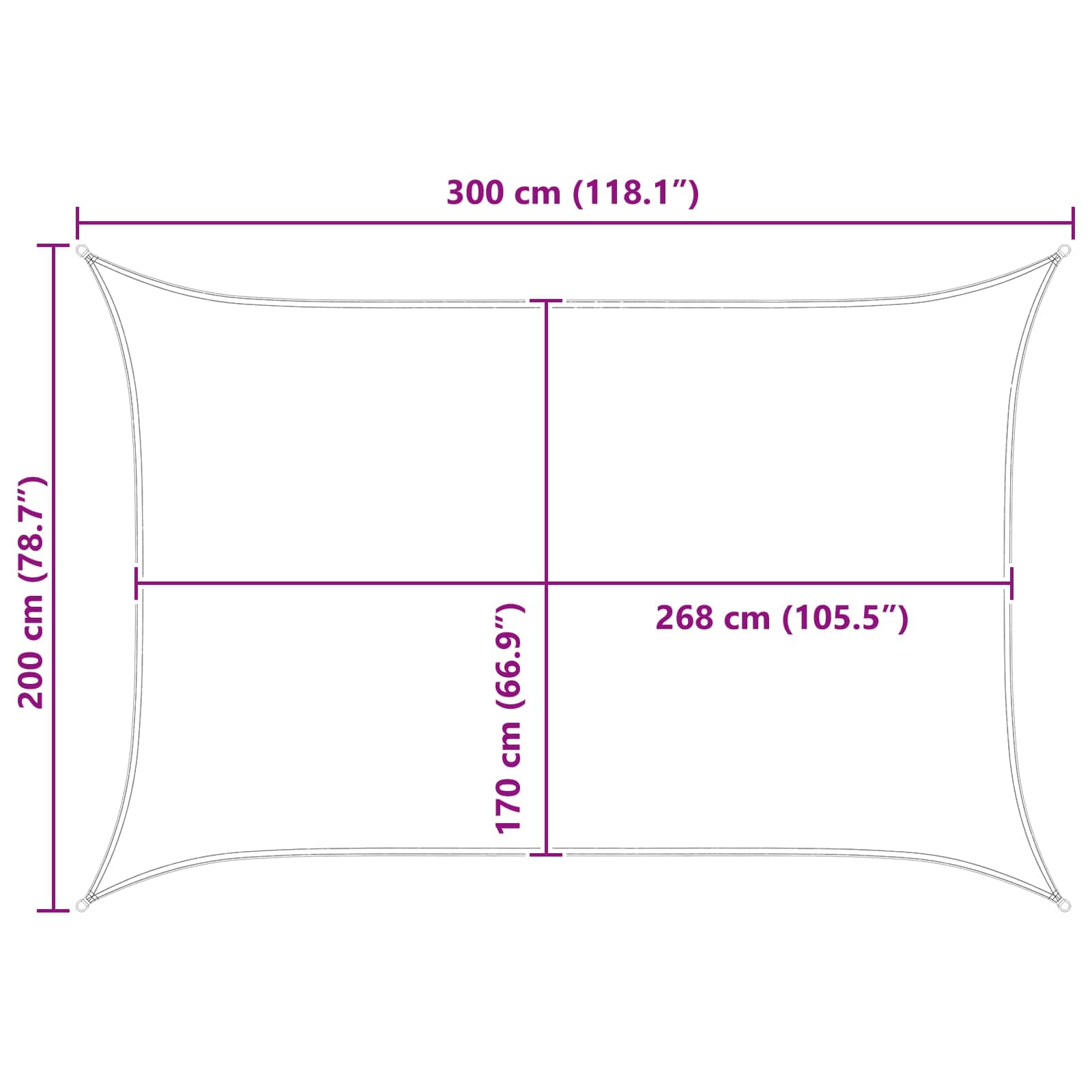 Vela da ombra solare Oxford rivestito in PU