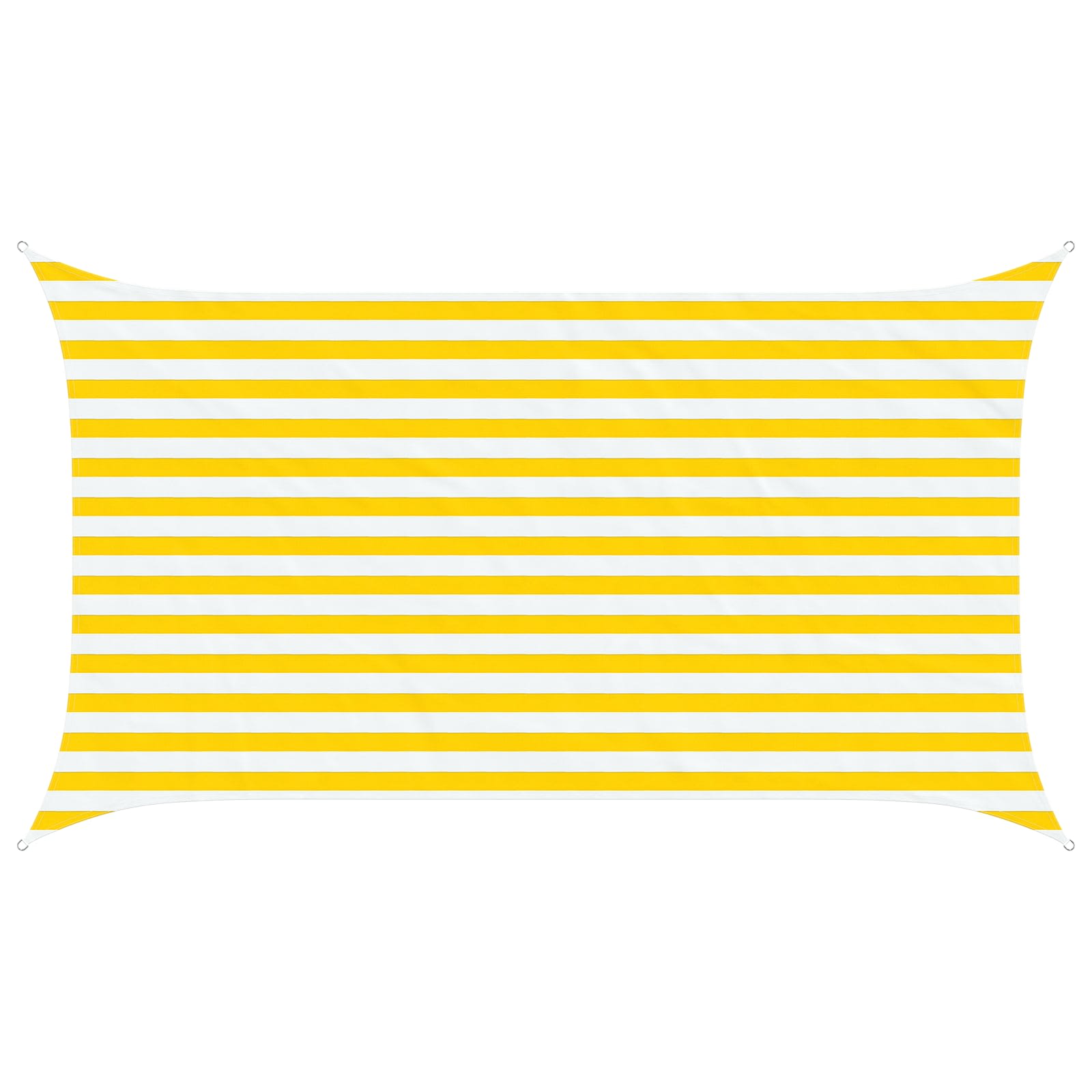Vela da ombra solare Giallo e Bianco 3,5 x 2 m