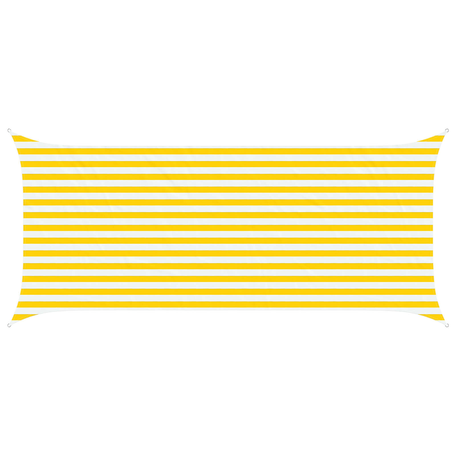 Vela da ombra solare Giallo e Bianco 4,5 x 2 m