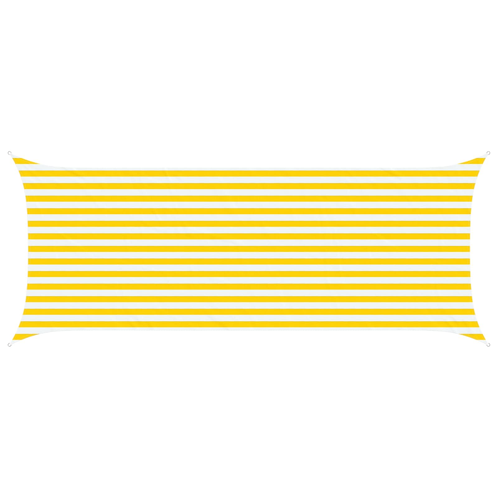 Vela da ombra solare Giallo e Bianco 5 x 2 m