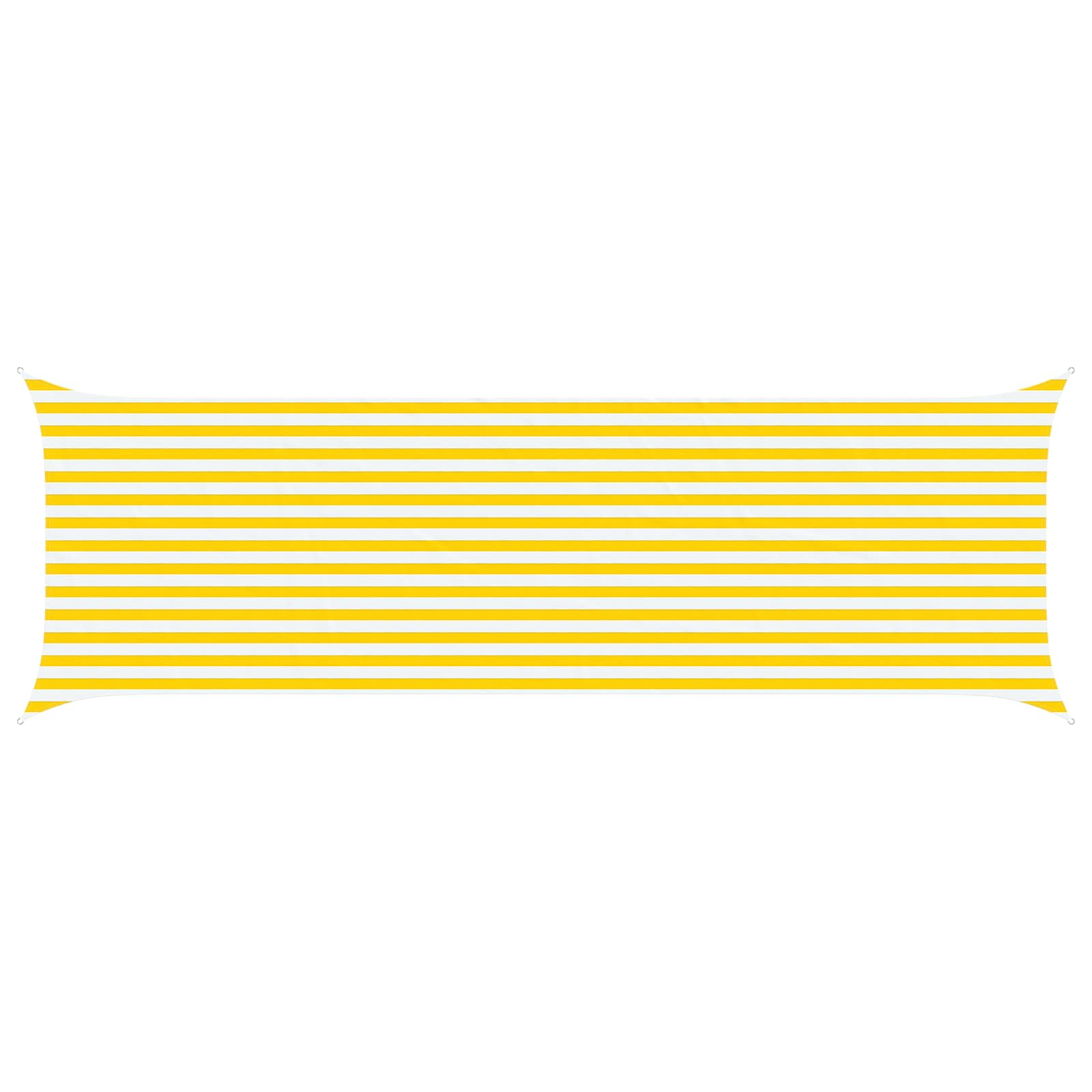 Vela da ombra solare Giallo e Bianco 6 x 2 m