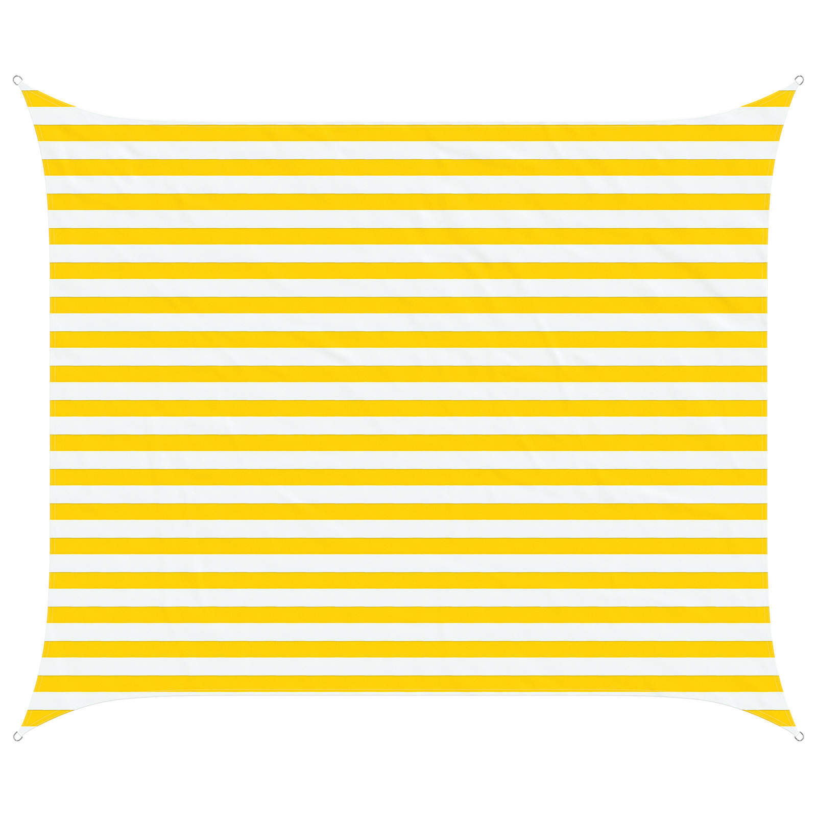 Vela da ombra solare Giallo e Bianco 2,5 x 3 m