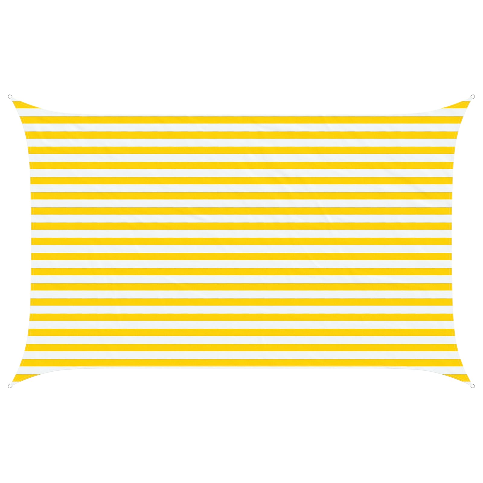 Vela da ombra solare Giallo e Bianco 4 x 2,5 m
