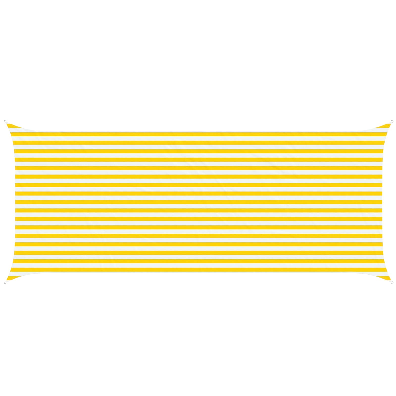 Vela da ombra solare Giallo e Bianco 6 x 2,5 m
