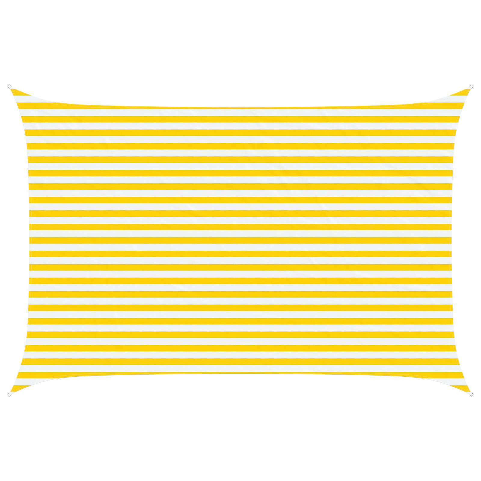 Vela da ombra solare Giallo e Bianco 4,5 × 3 m