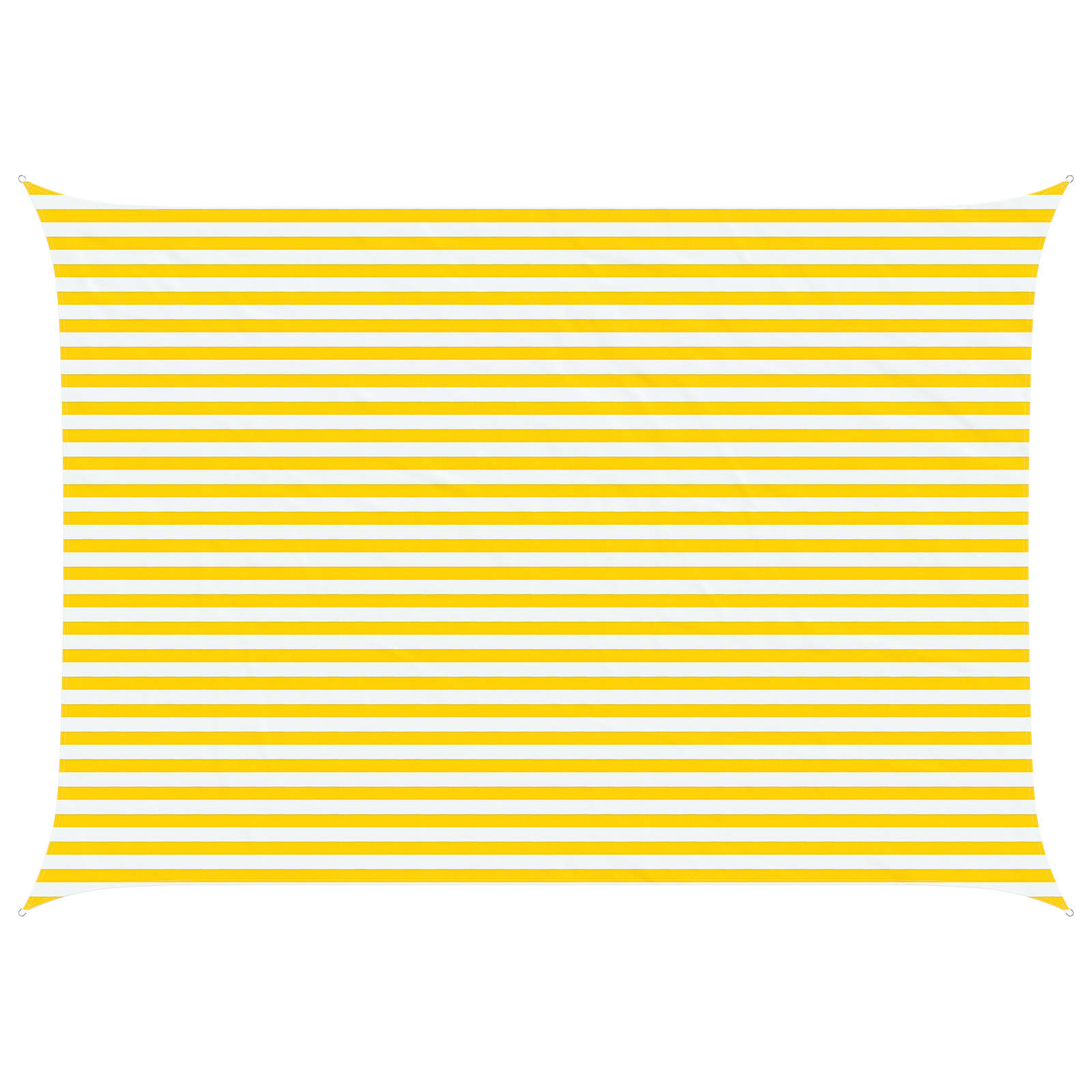 Vela da ombra solare Giallo e Bianco 3,5 x 5 m