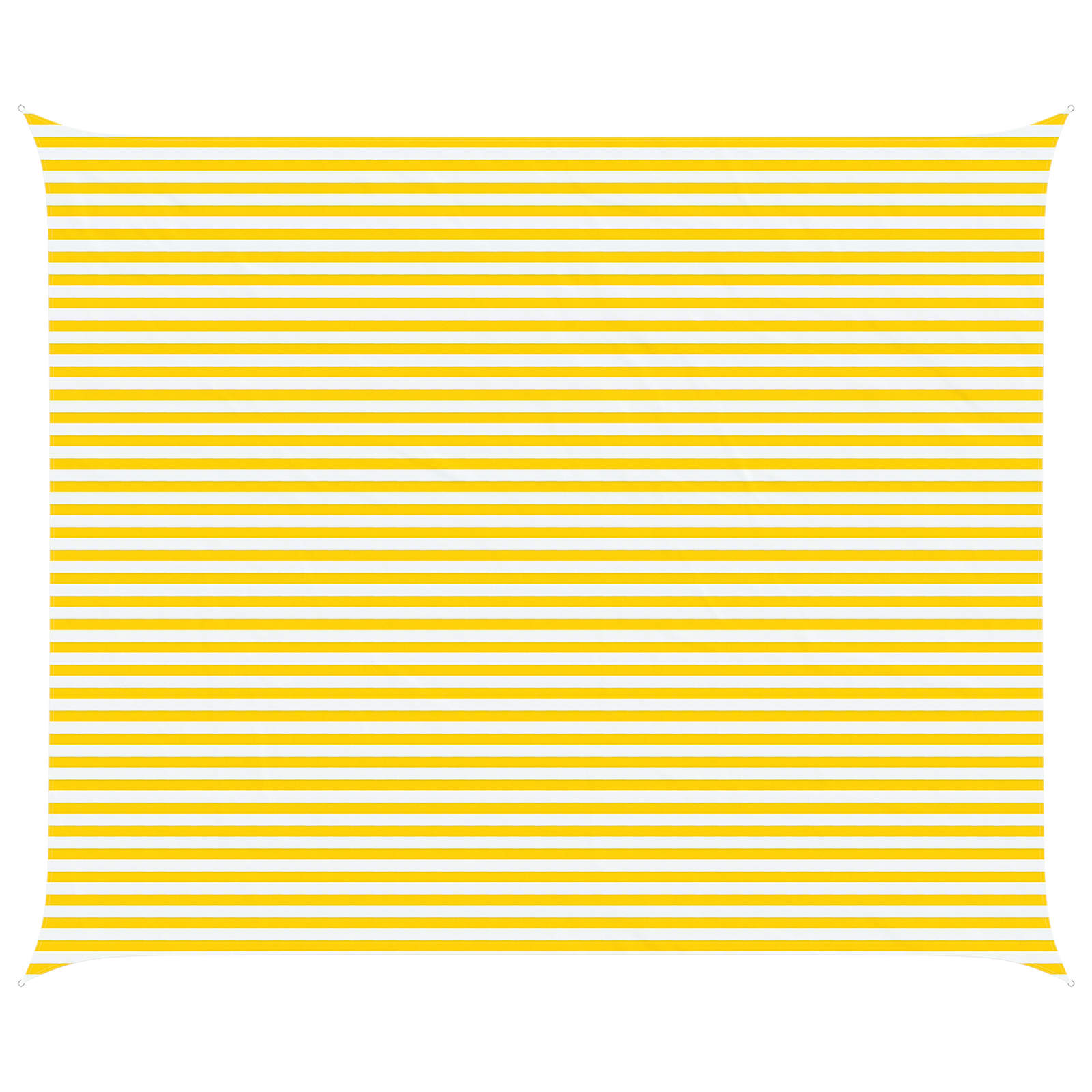 Vela da ombra solare Giallo e Bianco 6 x 5 m