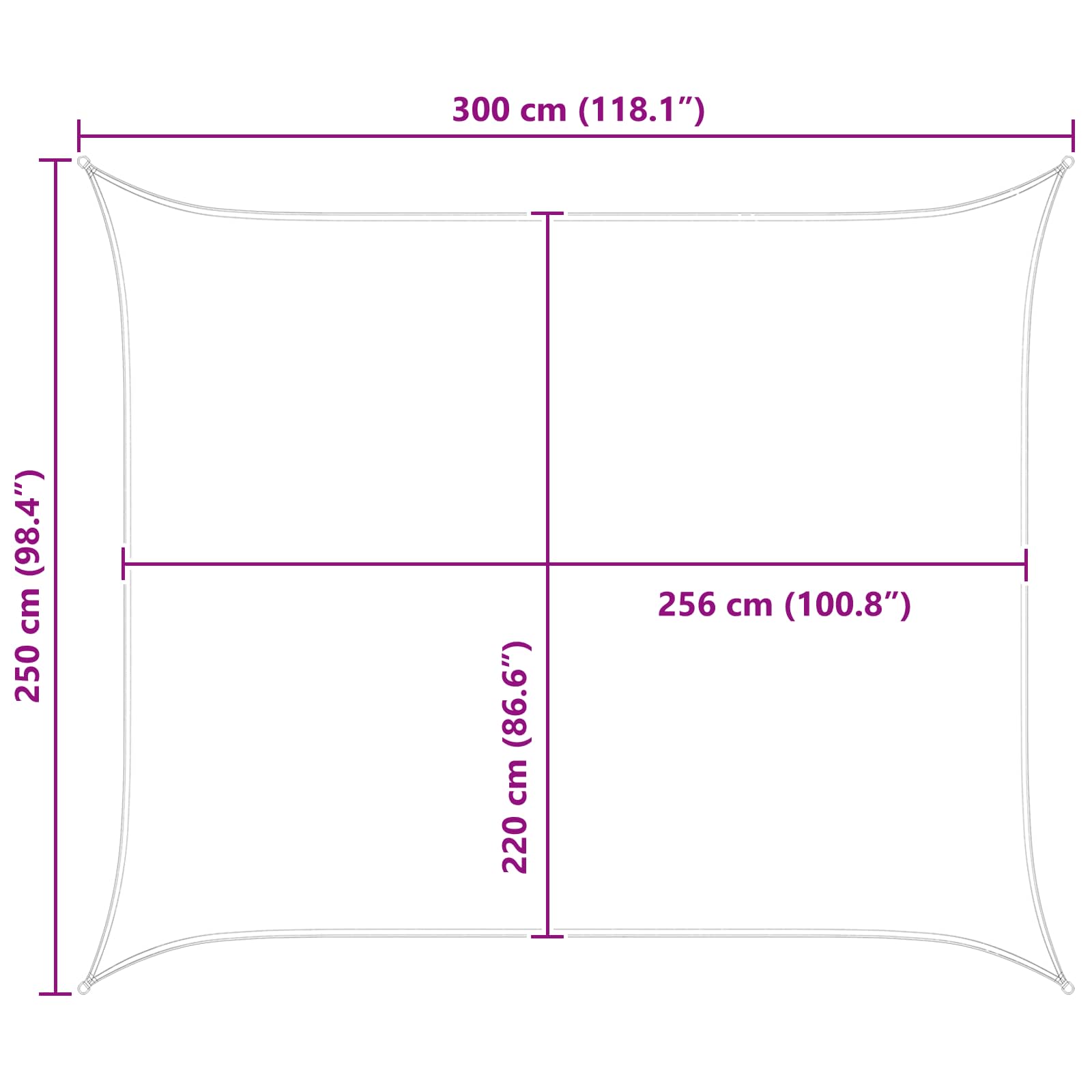 Vela da ombra solare Oxford rivestito in PU