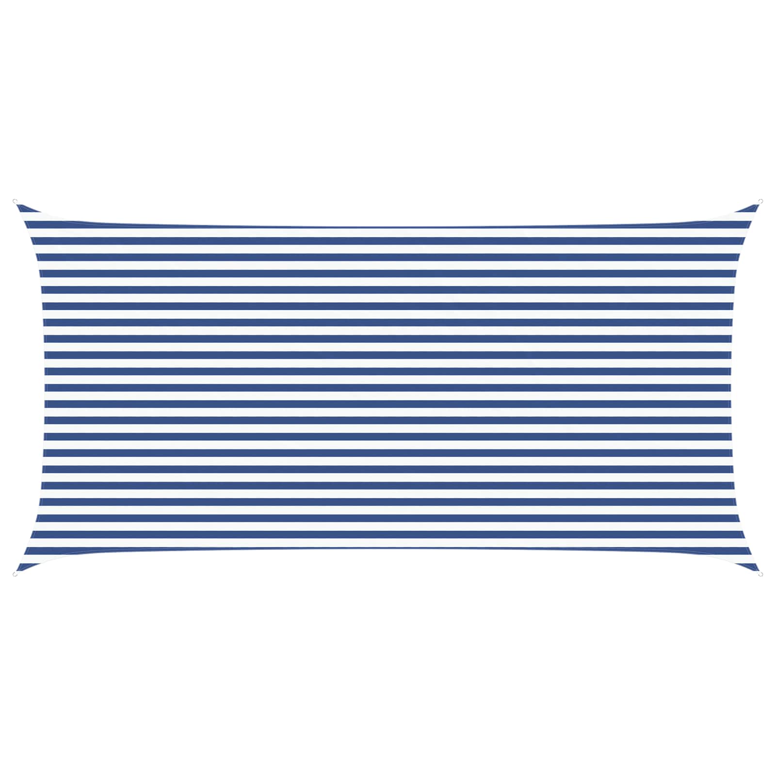 Vela da ombra solare Blu e Bianco 6 x 3 m