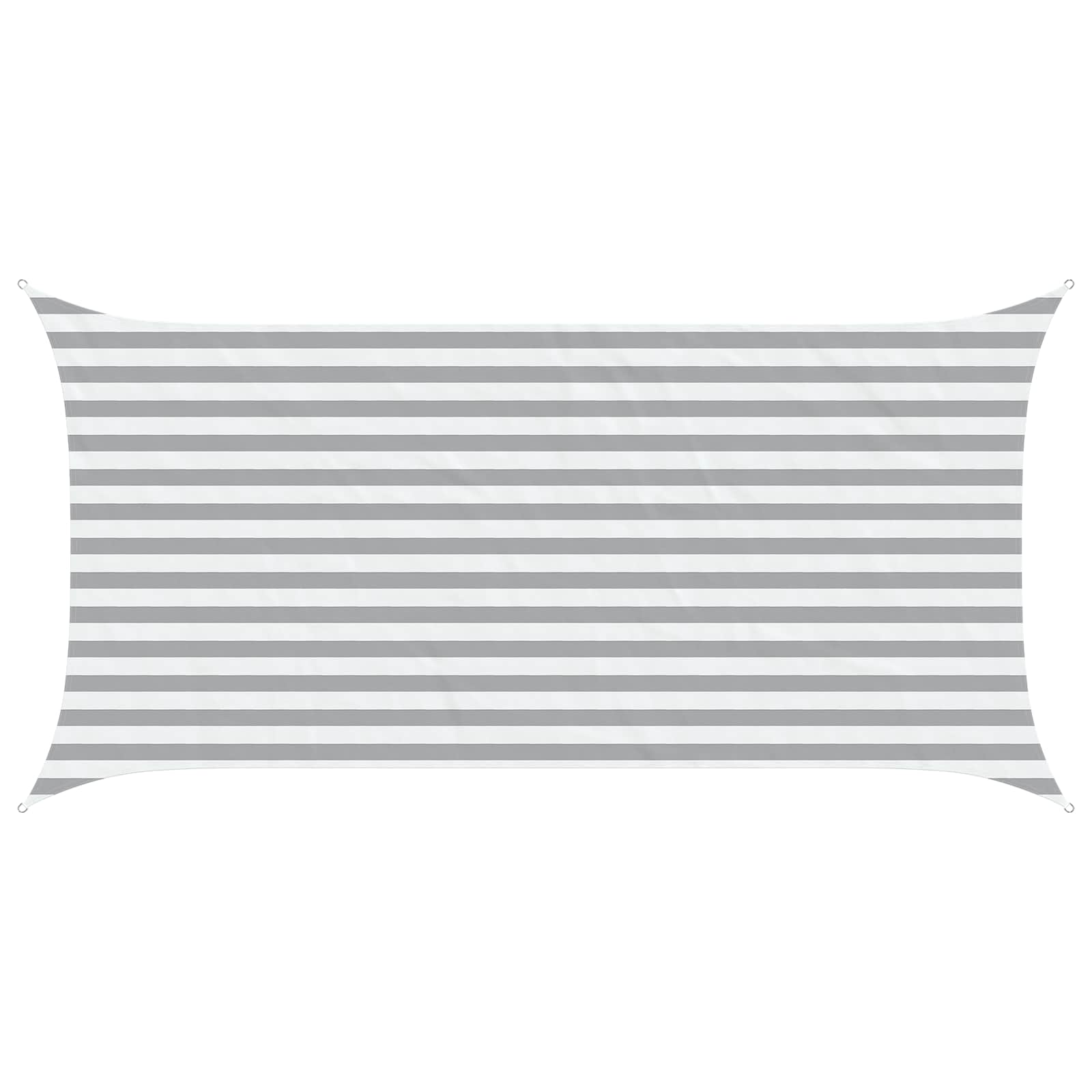 Vela da ombra solare Grigio chiaro e bianco 2 x 4 m