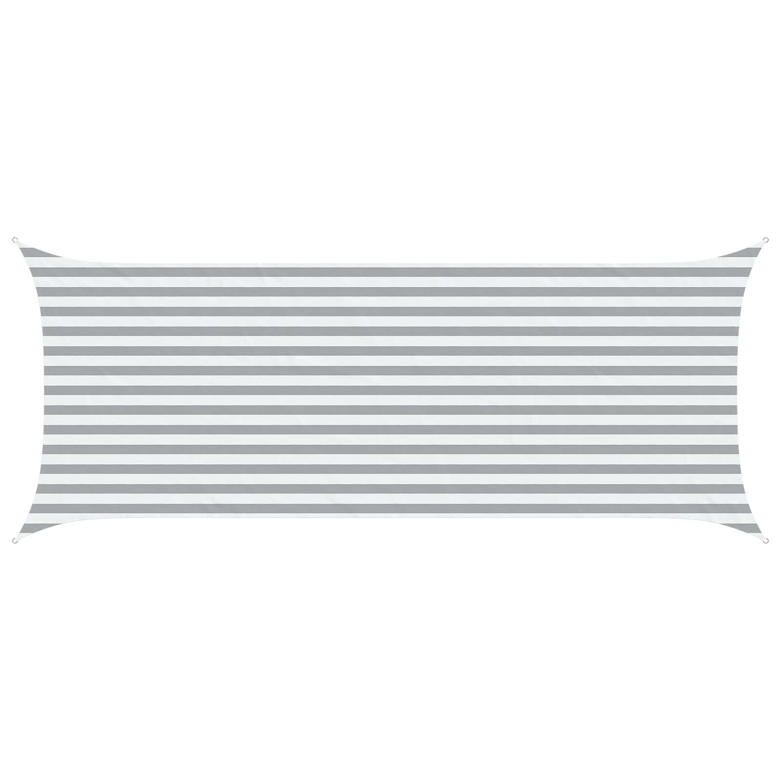 Vela da ombra solare Grigio chiaro e bianco 5 x 2 m