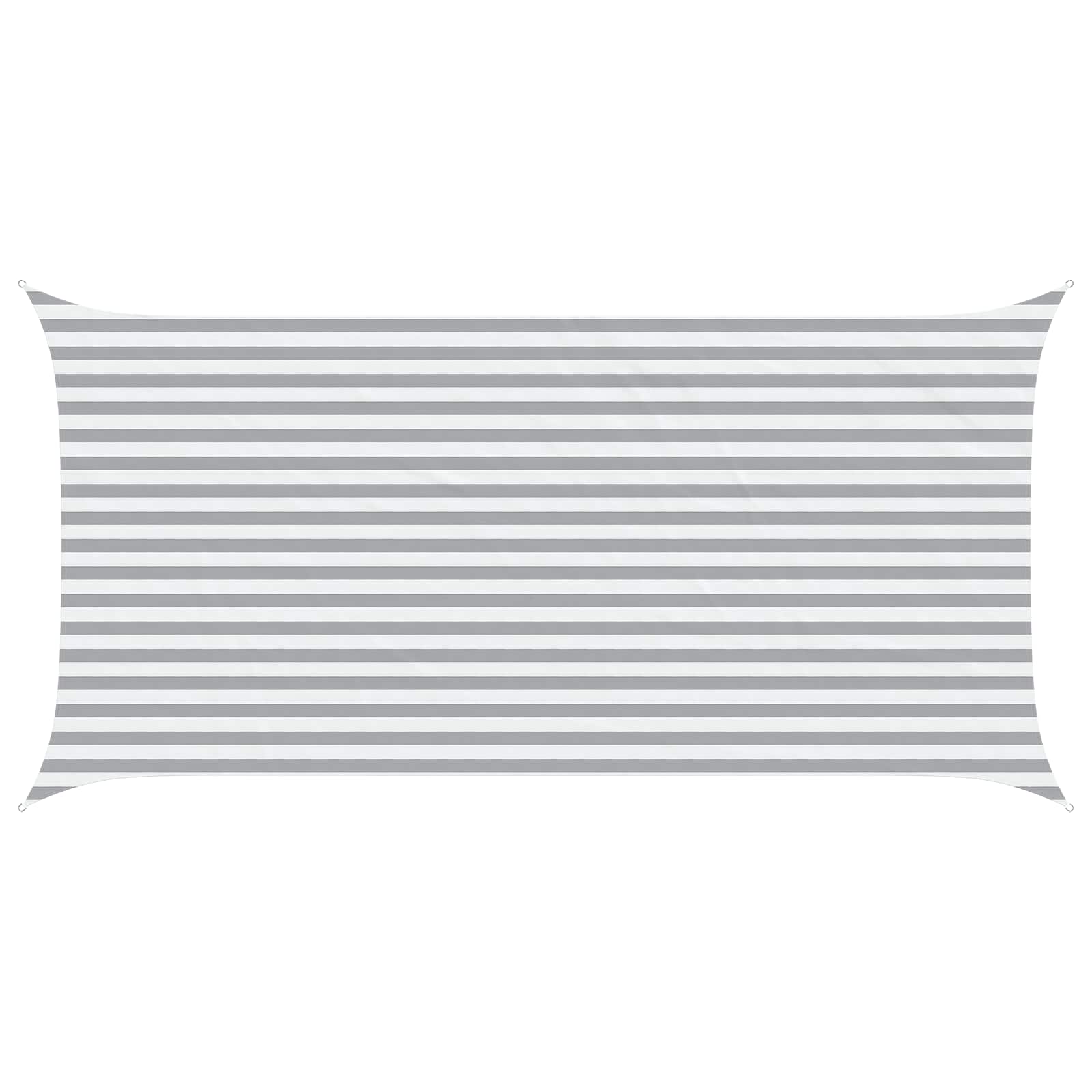 Vela da ombra solare Grigio chiaro e bianco 5 x 2,5 m