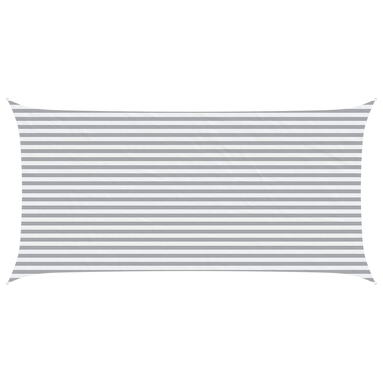 Vela da ombra solare Grigio chiaro e bianco 6 x 3 m