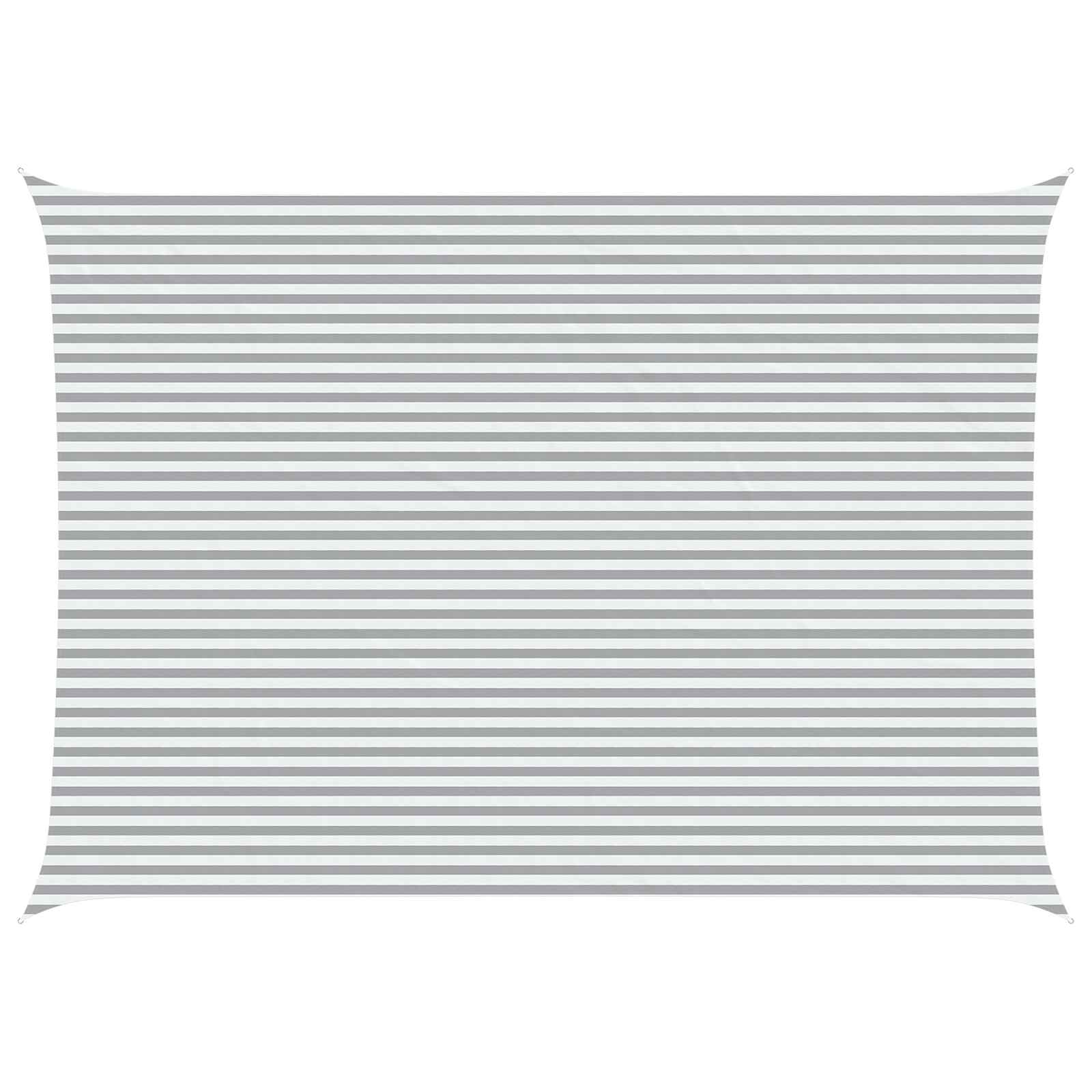 Vela da ombra solare Grigio chiaro e bianco 7 x 5 m