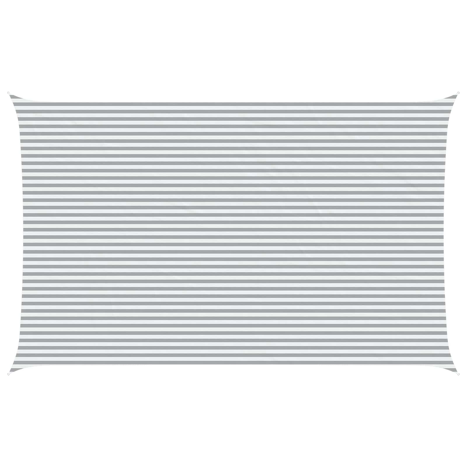Vela da ombra solare Grigio chiaro e bianco 5 x 8 m