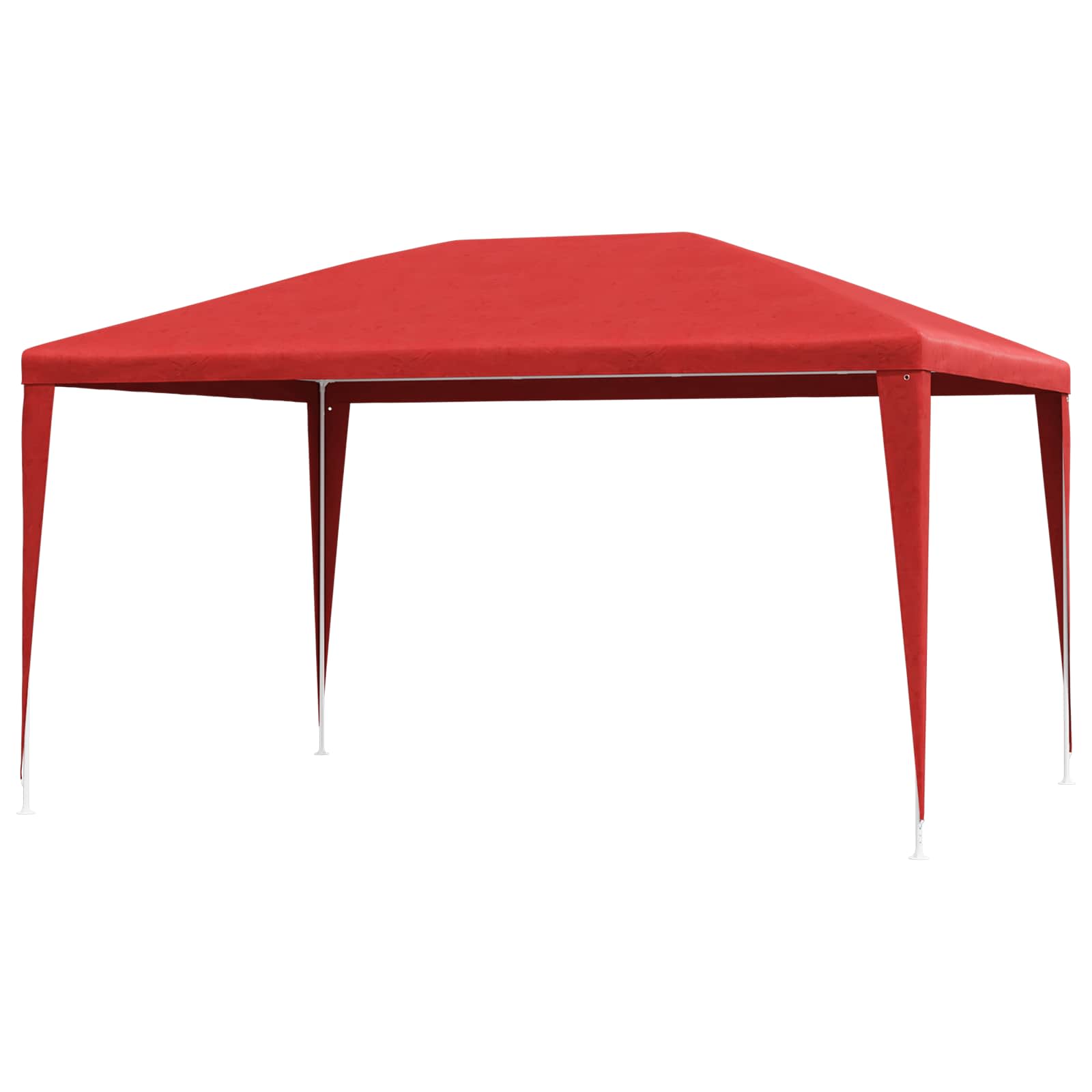 Tenda Party 400 x 300 x 255 cm Rosso PE e Acciaio
