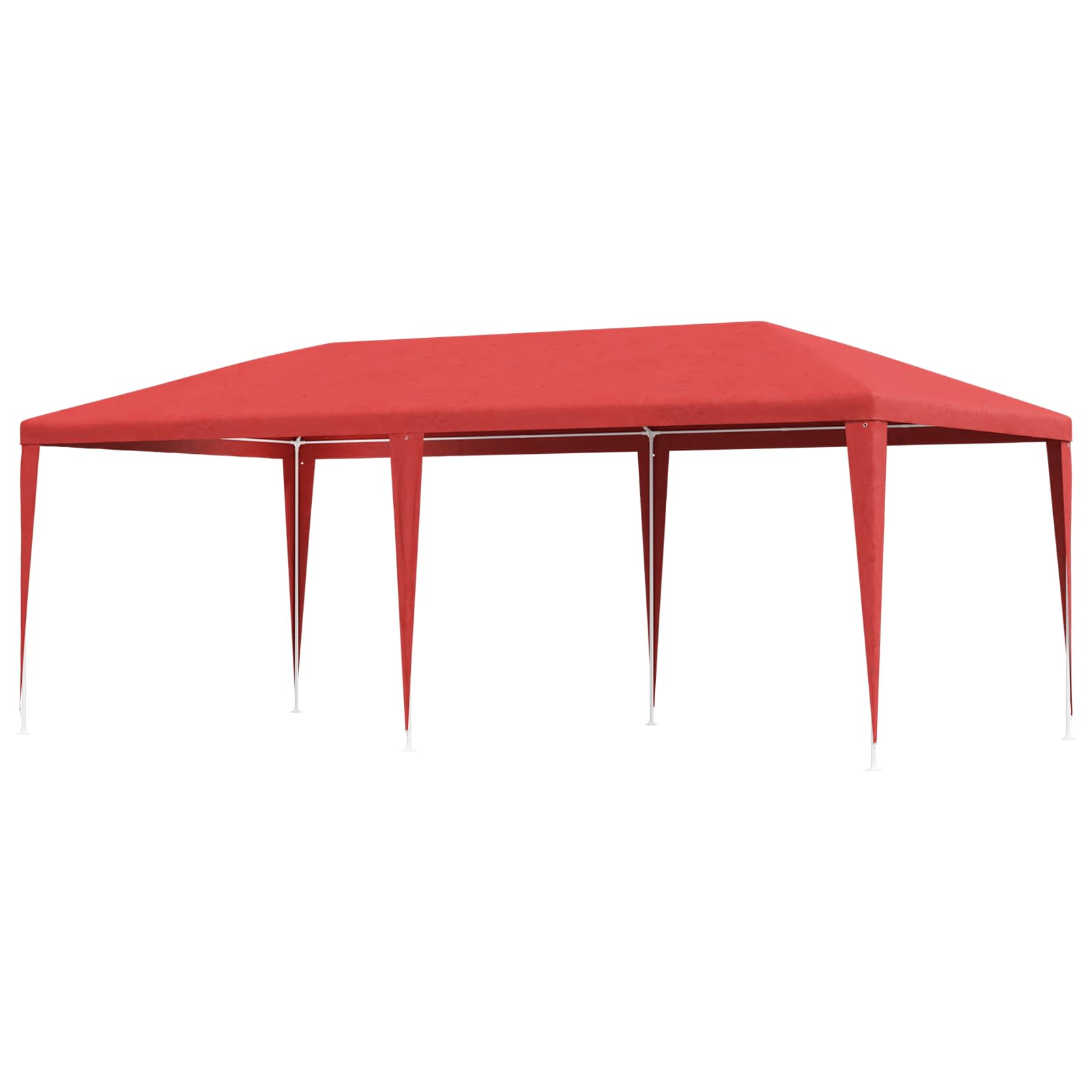 Tenda Party Rosso 600 x 300 x 255 cm PE e Acciaio