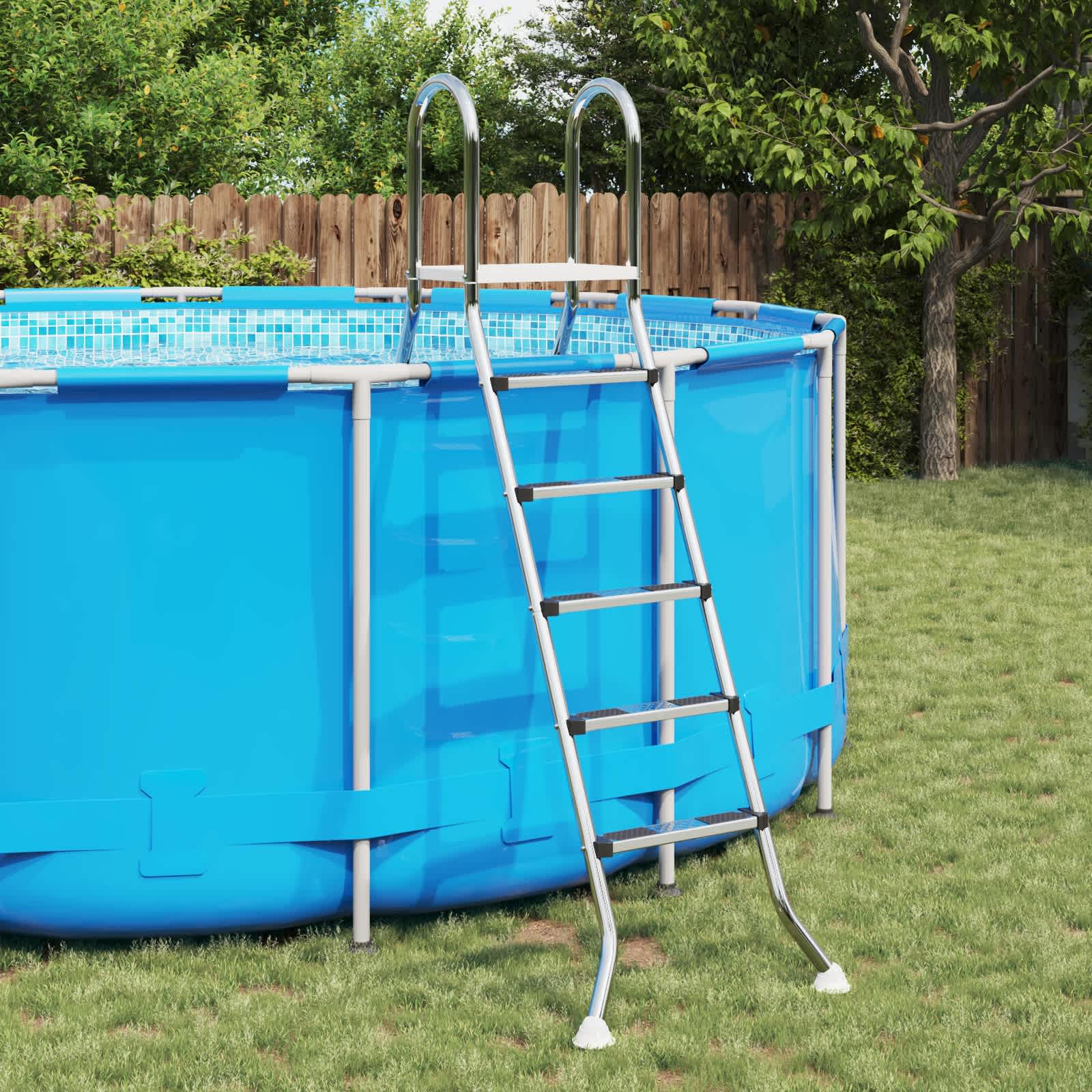 Scala per piscina fuori terra 224 x 175 cm 5-Gradino