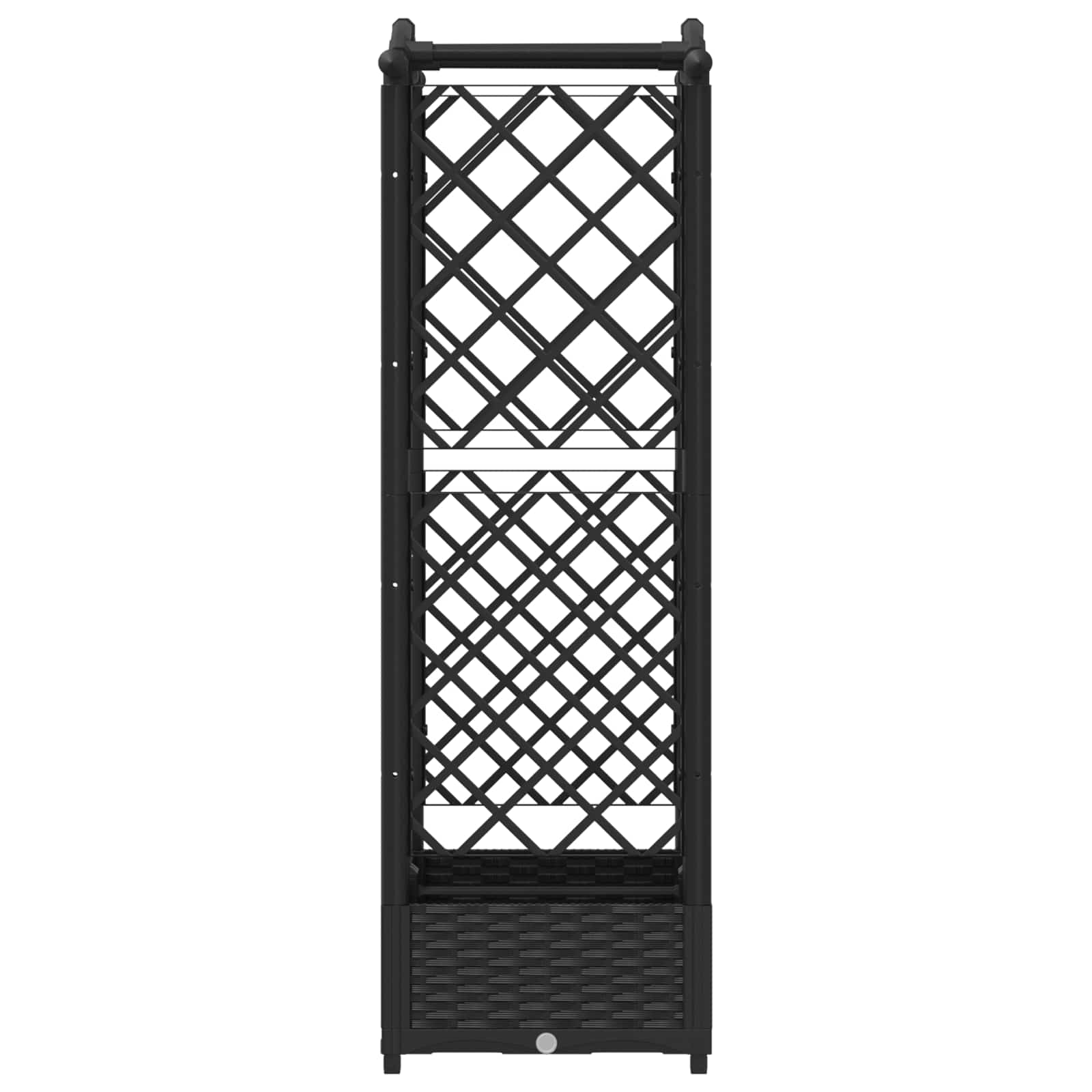 Letto Rialzato con Griglia e Tetto Nero 124 x 40 x 123 cm PP