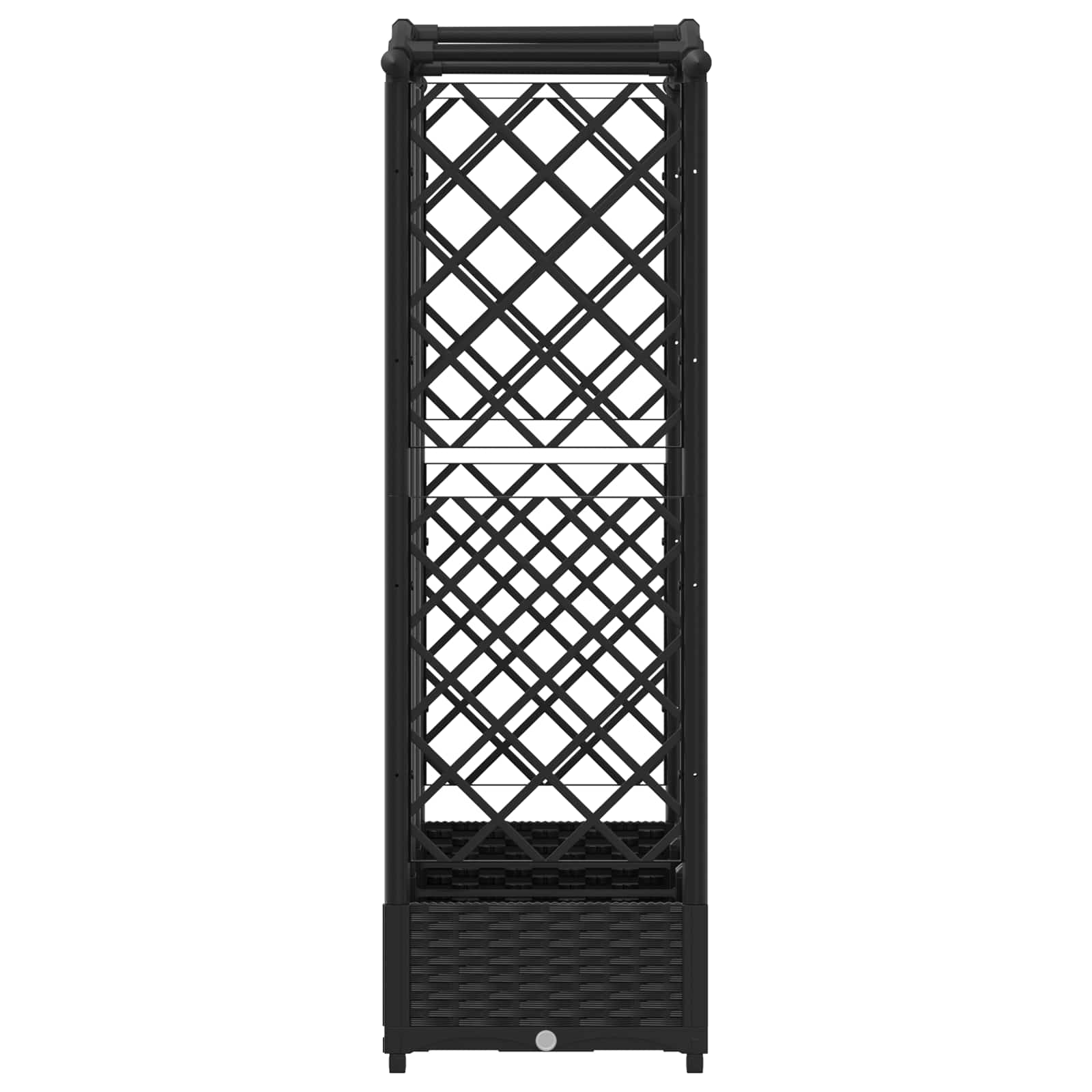 Letto Rialzato con Griglia e Tetto Nero 163 x 40 x 123 cm PP