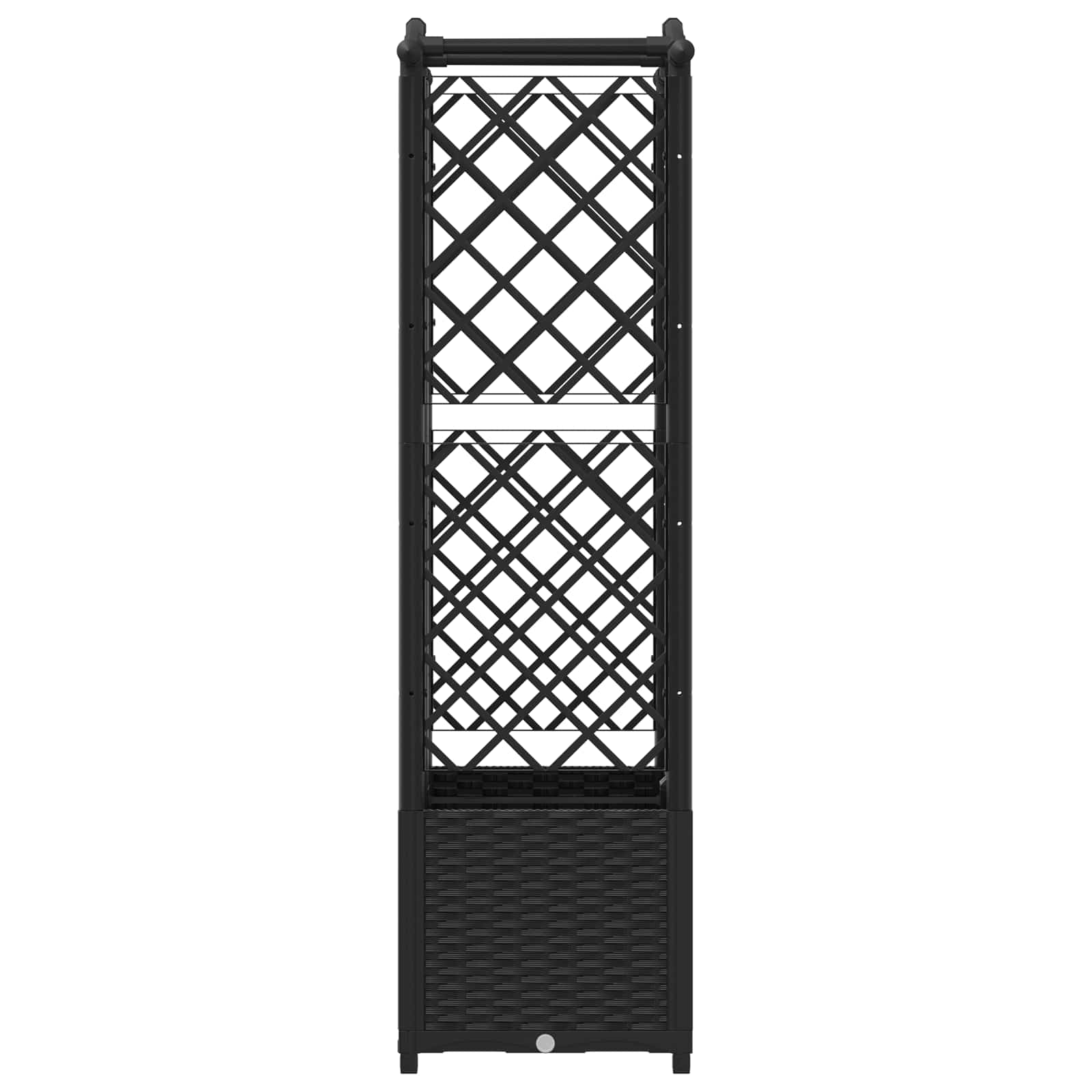 Letto Rialzato con Griglia e Tetto Nero 122 x 40 x 138 cm PP