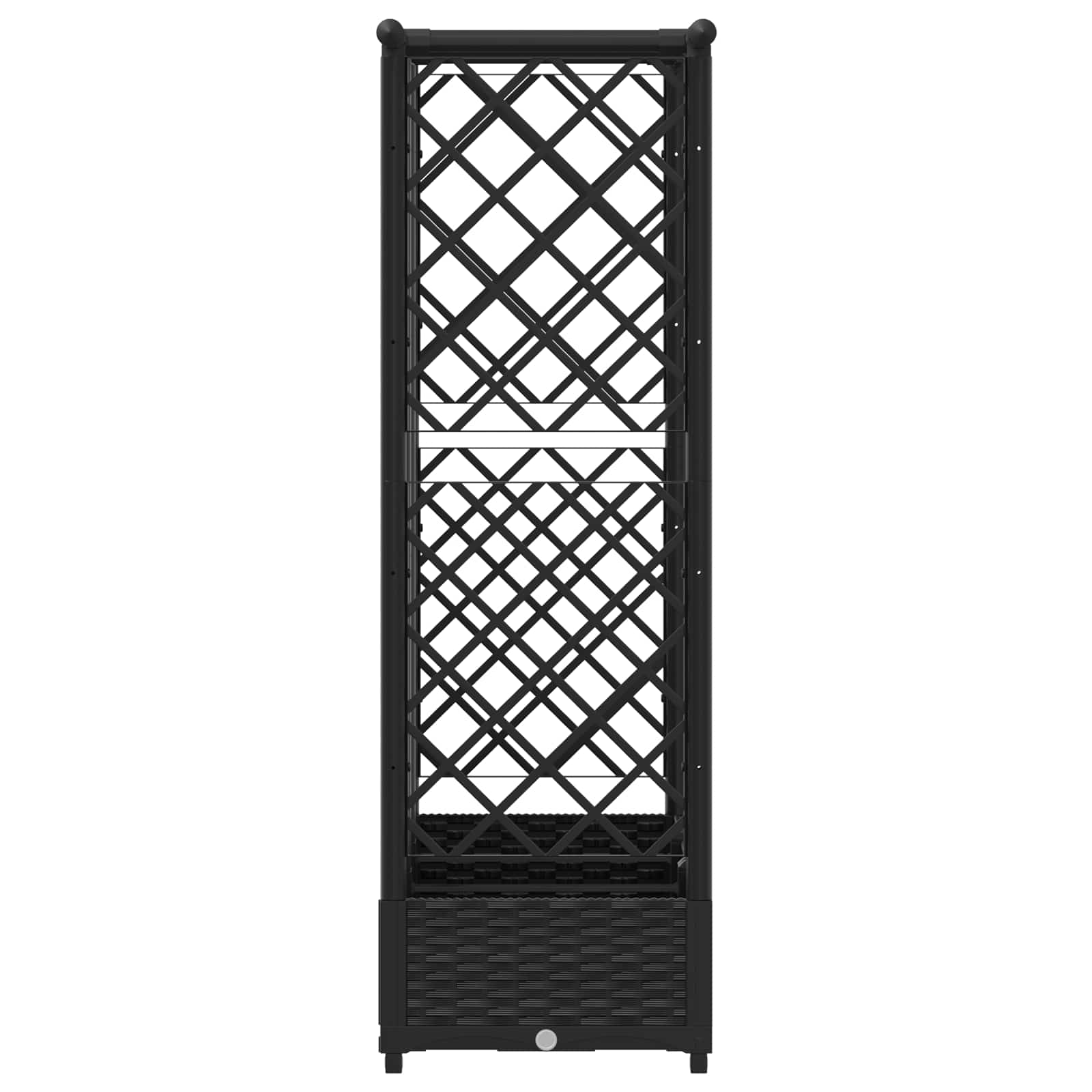 Letto Rialzato con Griglia e Tetto Nero 164 x 40 x 121 cm PP