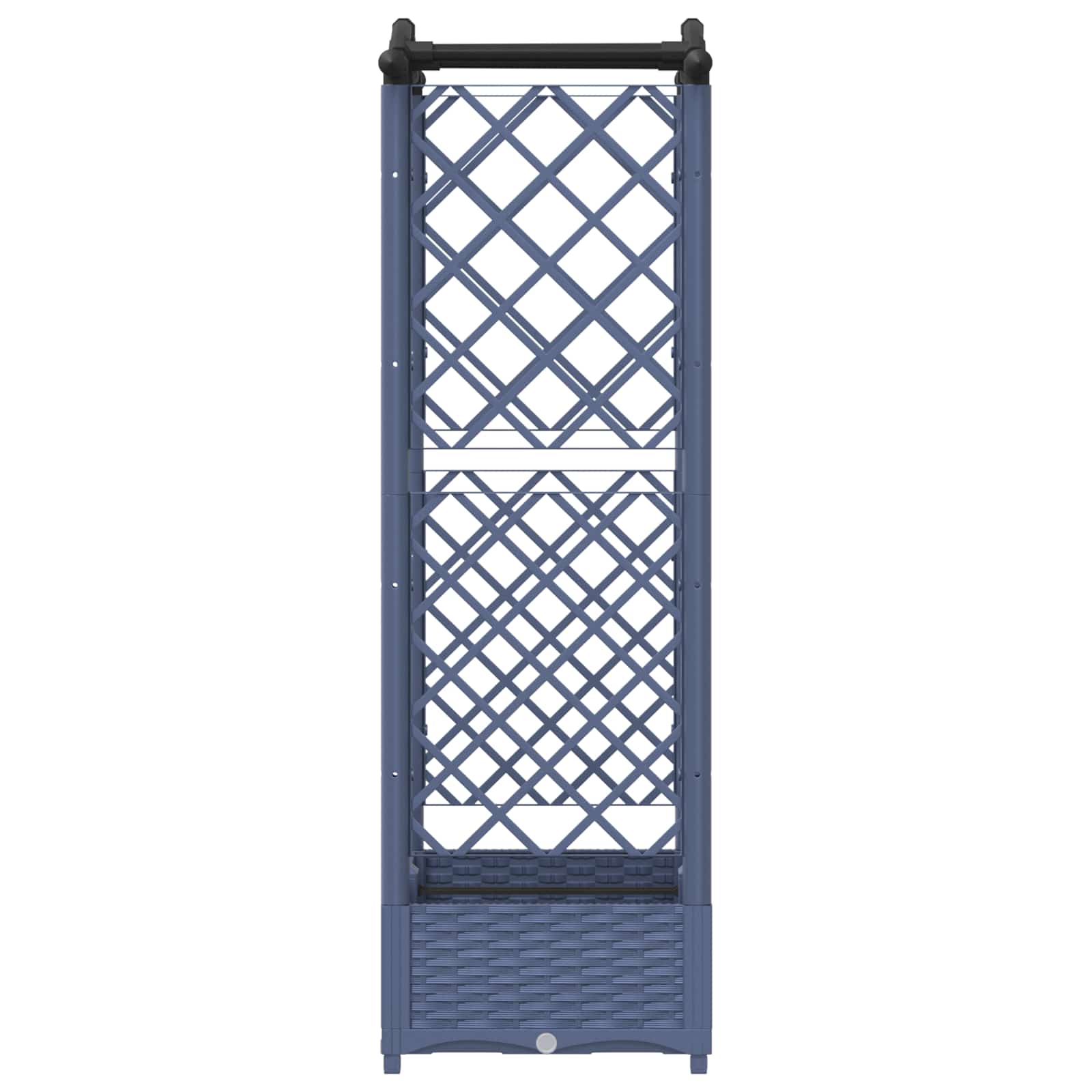 Letto Rialzato con Griglia e Tetto Grigio 124 x 40 x 123 cm PP