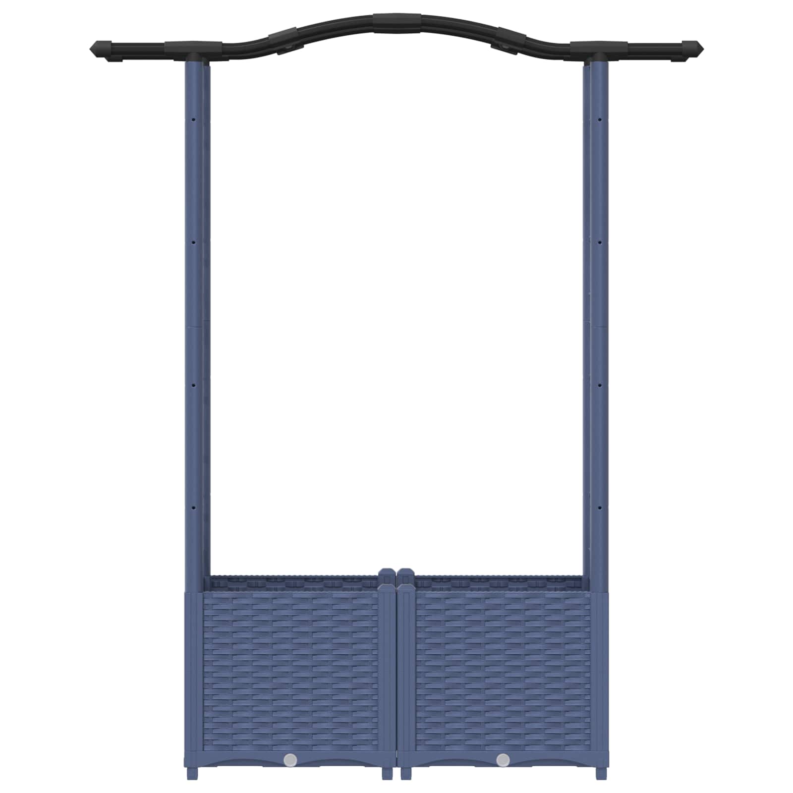 Letto Rialzato con Griglia e Tetto Grigio 125 x 40 x 138 cm PP